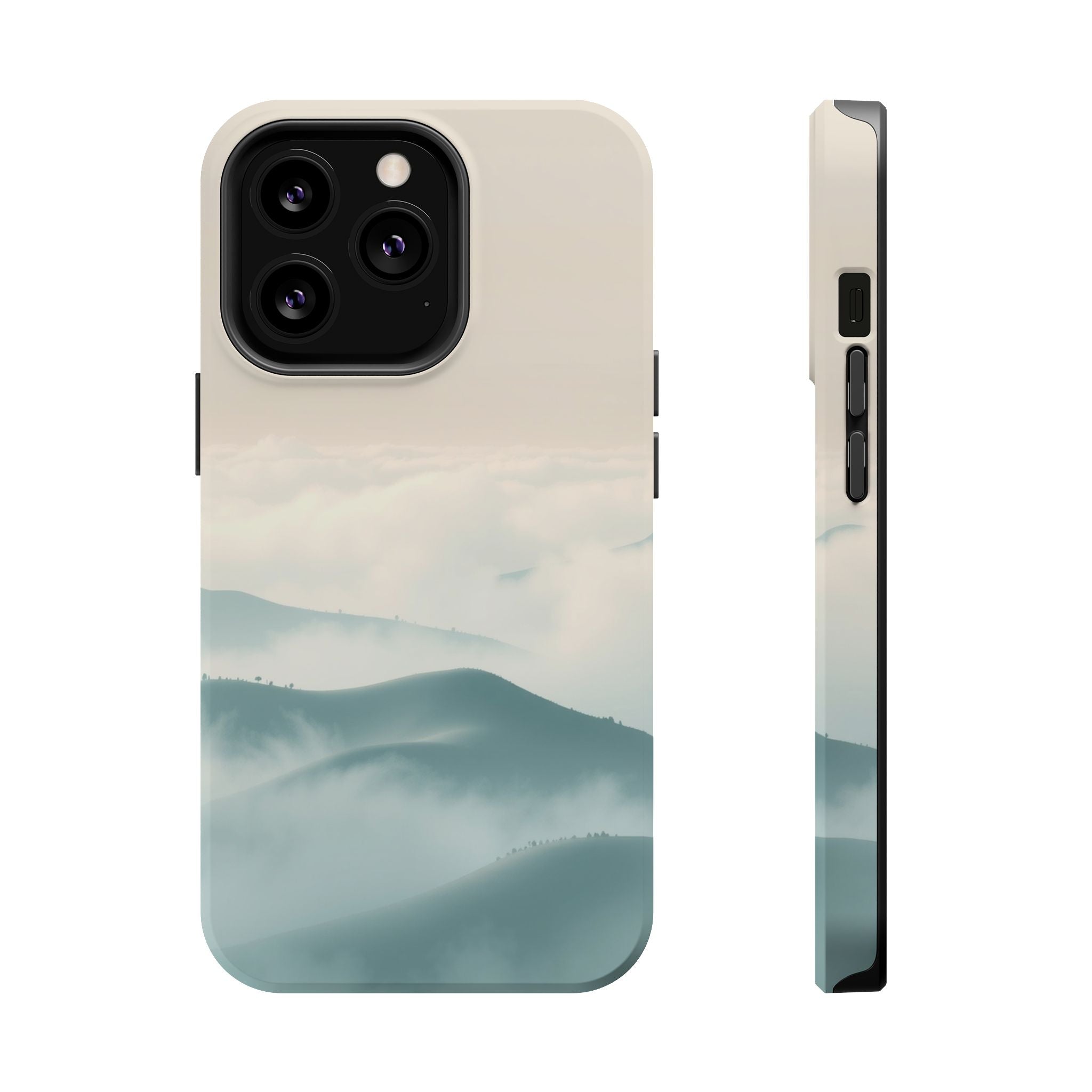 iPhone Fog Rolling Over Hills Abstract Geometric Clean iPhone Minimal · iPhone C