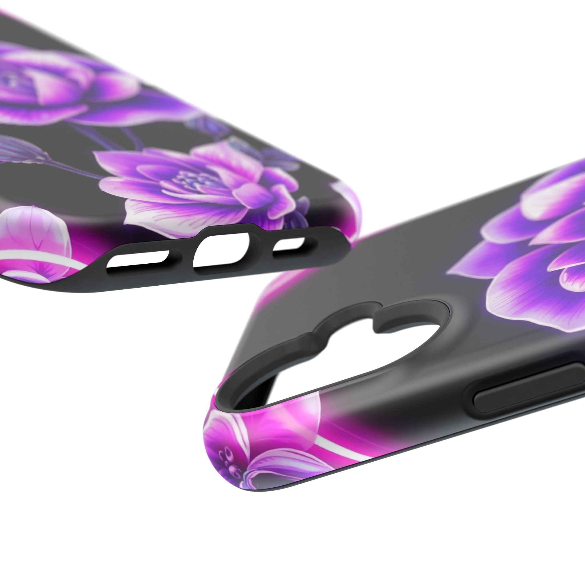 iPhone Floral Ombre Neon Cyberpunk Bold Modern Everyday Snap Case · iPhone Case