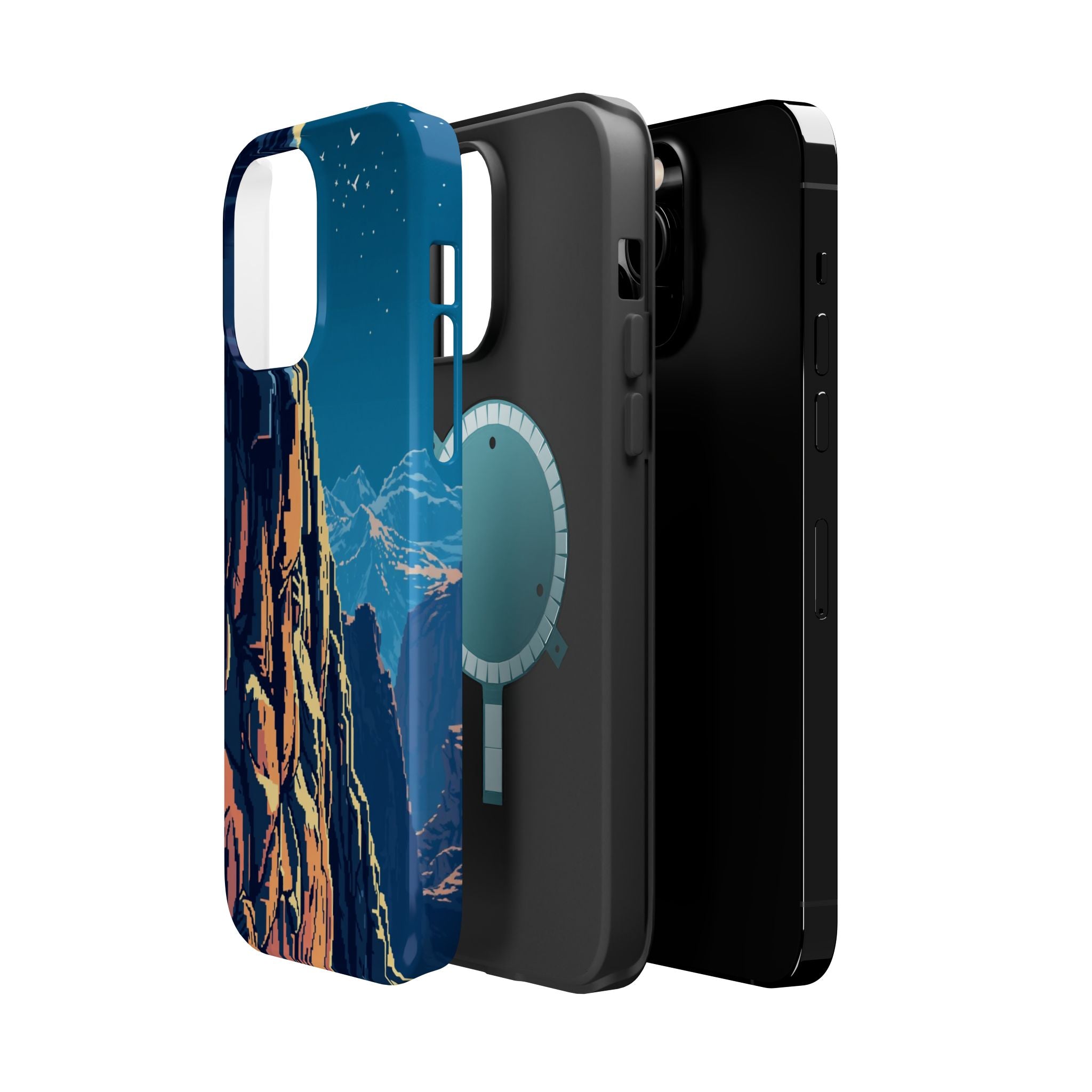 iPhone Midnight Blue And Silver Canyon Wall Slim iPhone Everyday · iPhone Case