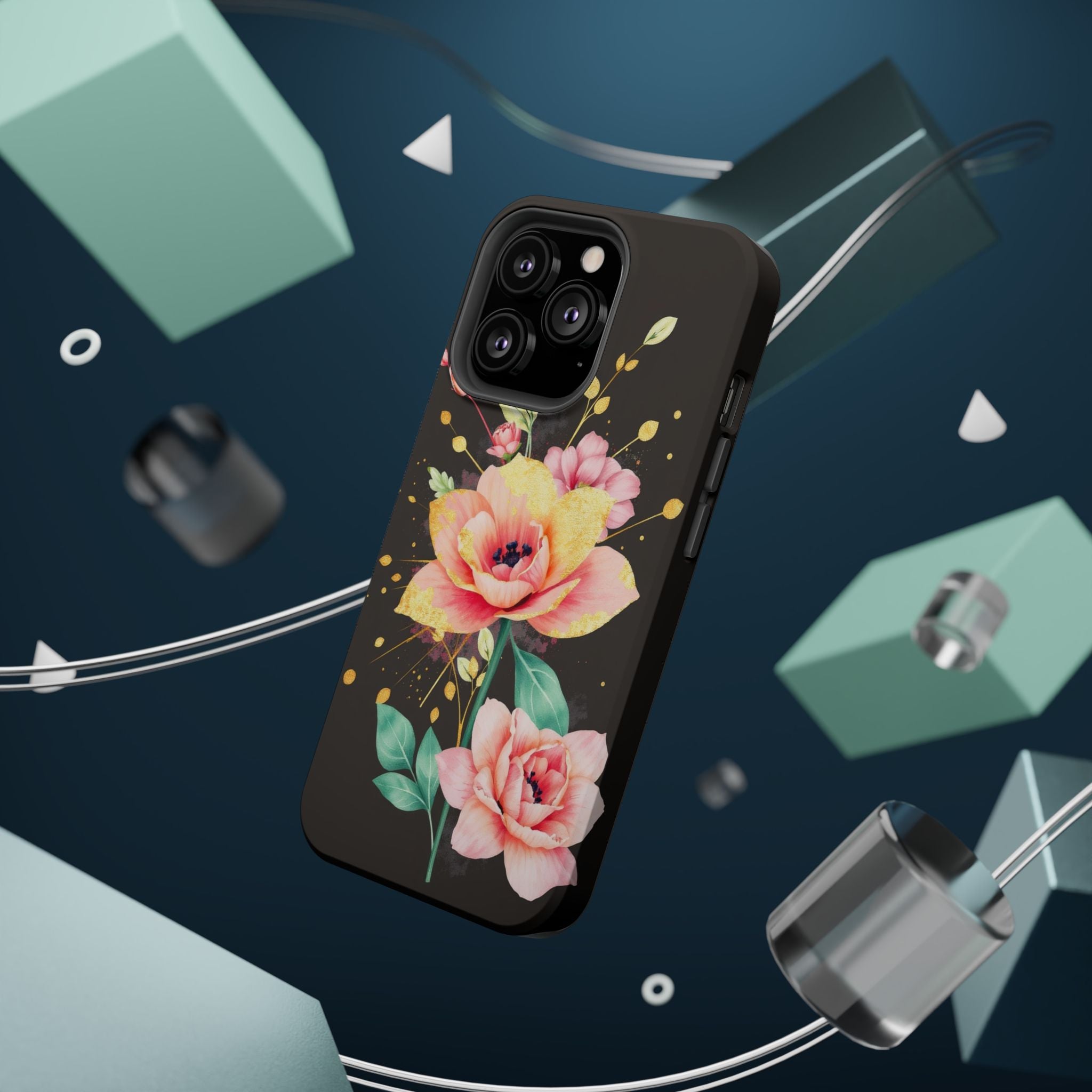 iPhone Earthy Floral Watercolor Splash Design Clean iPhone 14 Minimal · iPhone C