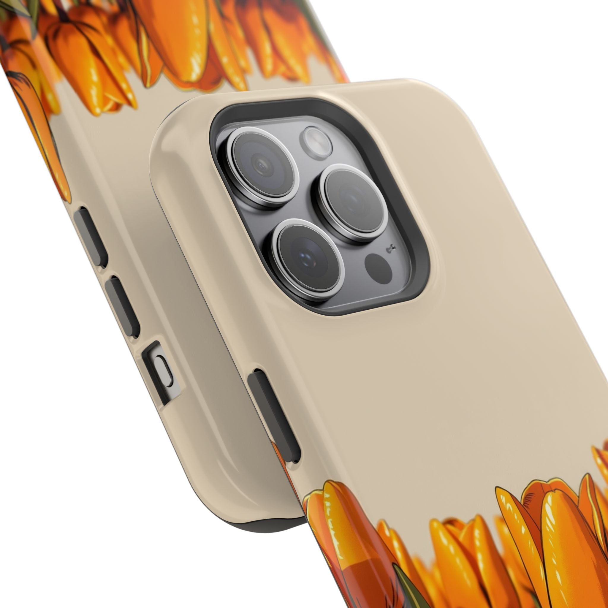 iPhone Burnt Orange And Sand Tulip Row Slim Everyday Designer Case · iPhone Case