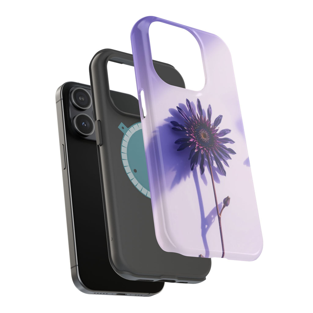 iPhone Indigo And Violet Dried Flower Flat Lay Soft iPhone Finish · iPhone Case