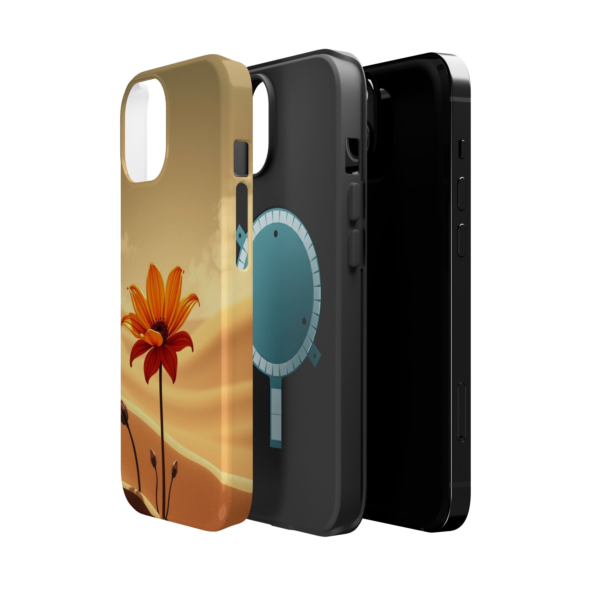 iPhone Neon Floral Dark Gothic Ink Bold Modern Everyday Snap Case · iPhone Case