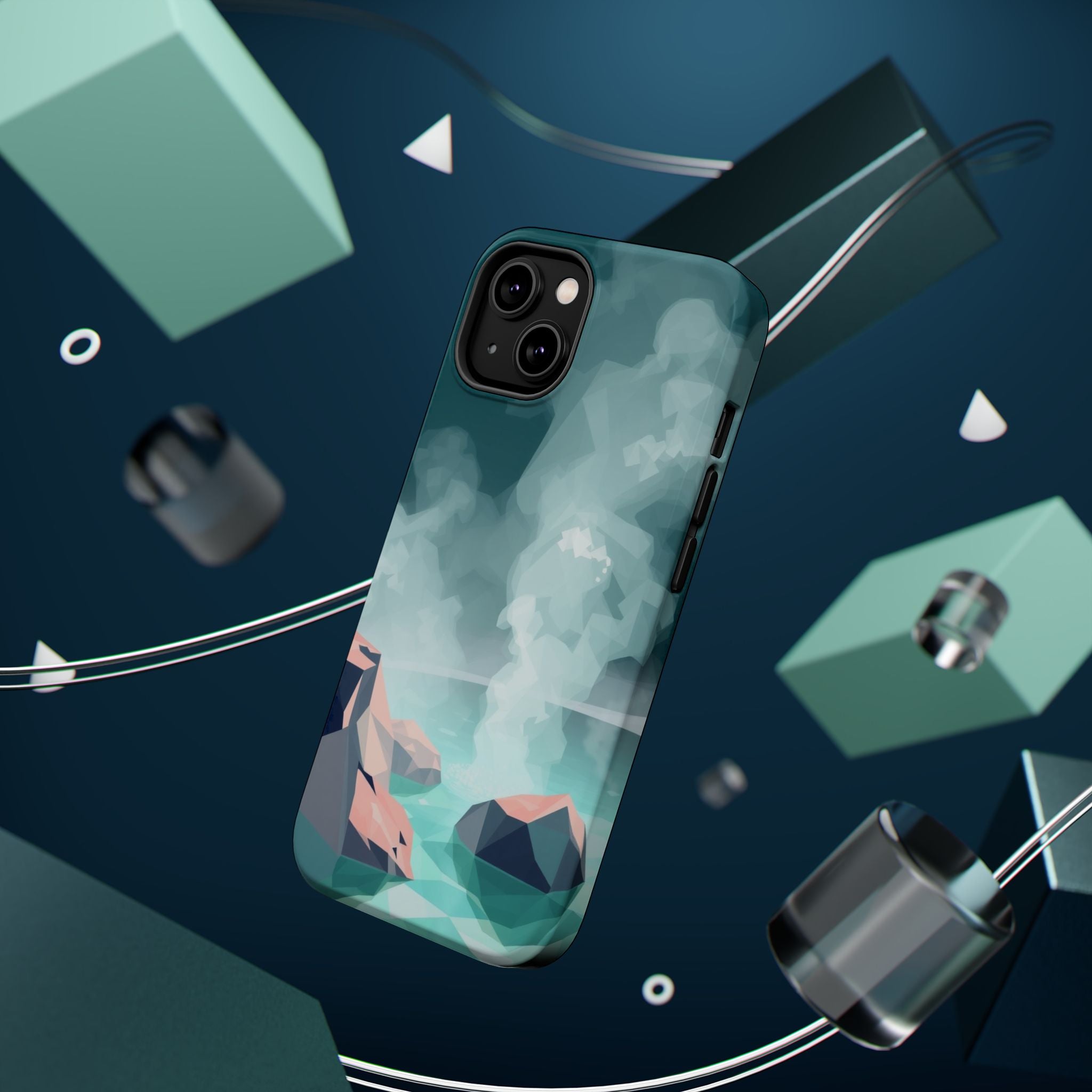 iPhone Mint And Blush Hot Spring Steam Slim Everyday iPhone 10 Designer · iPhone