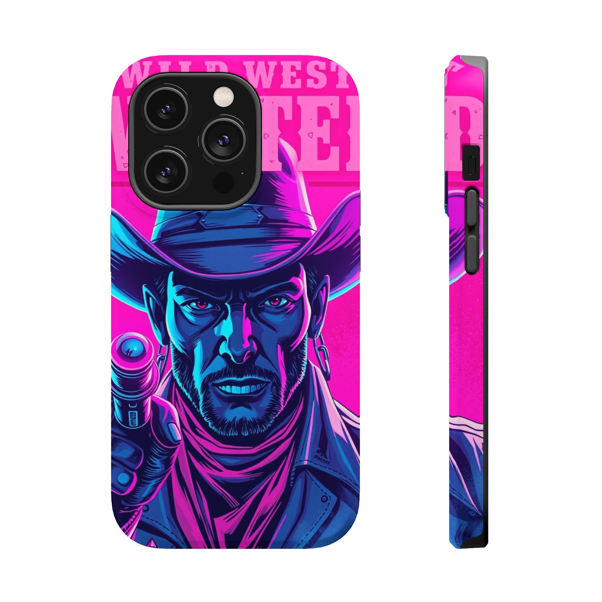 iPhone Wild West Wanted Neon Cyberpunk Slim Everyday Designer Case · iPhone Case