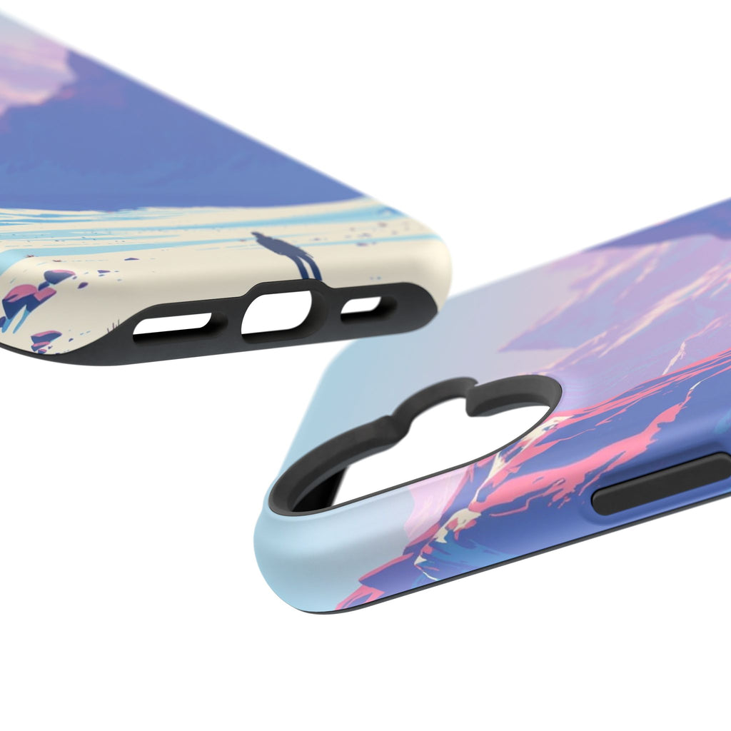 iPhone Cyan And Magenta Tundra Expanse Slim Everyday Designer Case · iPhone Case
