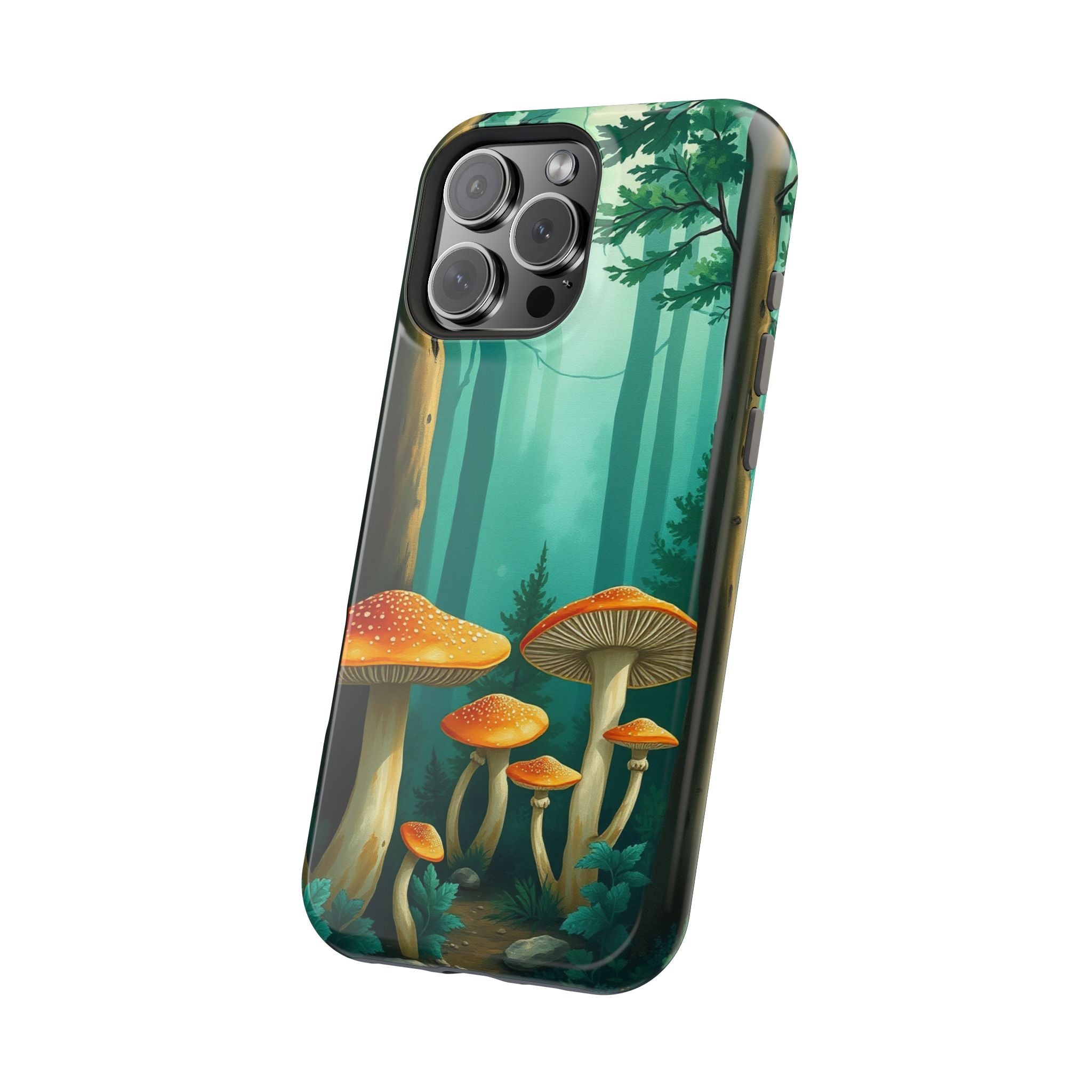 iPhone Mushroom Forest Oil Painting Impressionist iPhone Clean Minimal · iPhone