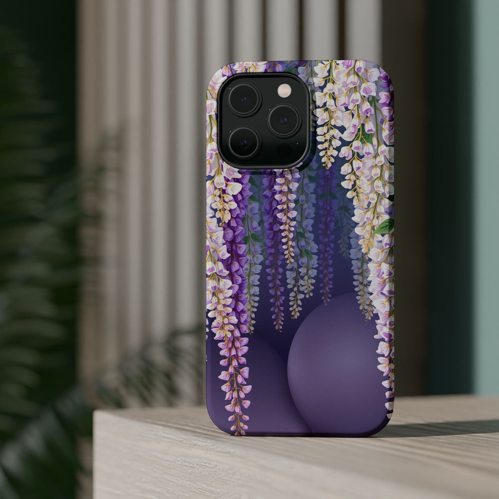 iPhone Mint And Blush Wisteria Cascade Slim Everyday Designer Case · iPhone Case