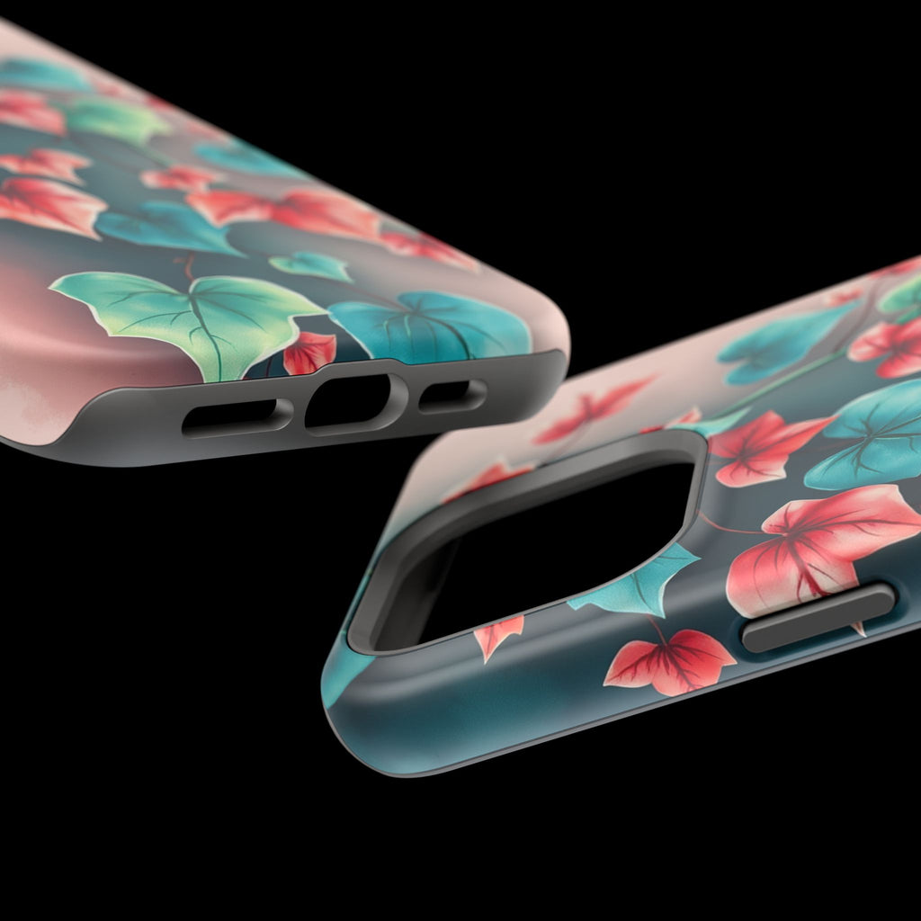 iPhone Art Nouveau Vine Teal And Coral Slim Snap Case · iPhone Case
