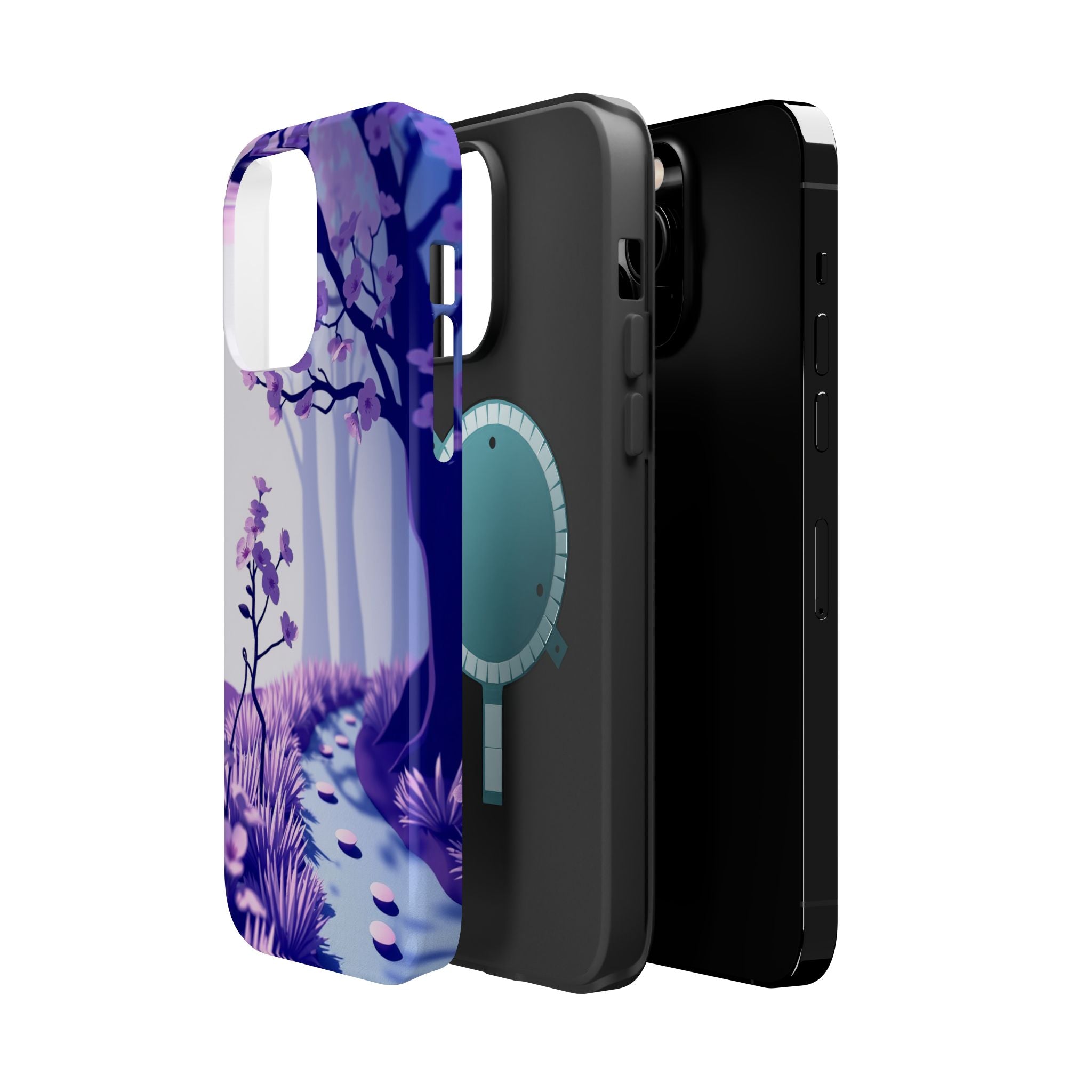 iPhone Blossom Trail Paper Cut Art Bold Modern Everyday Snap Case · iPhone Case