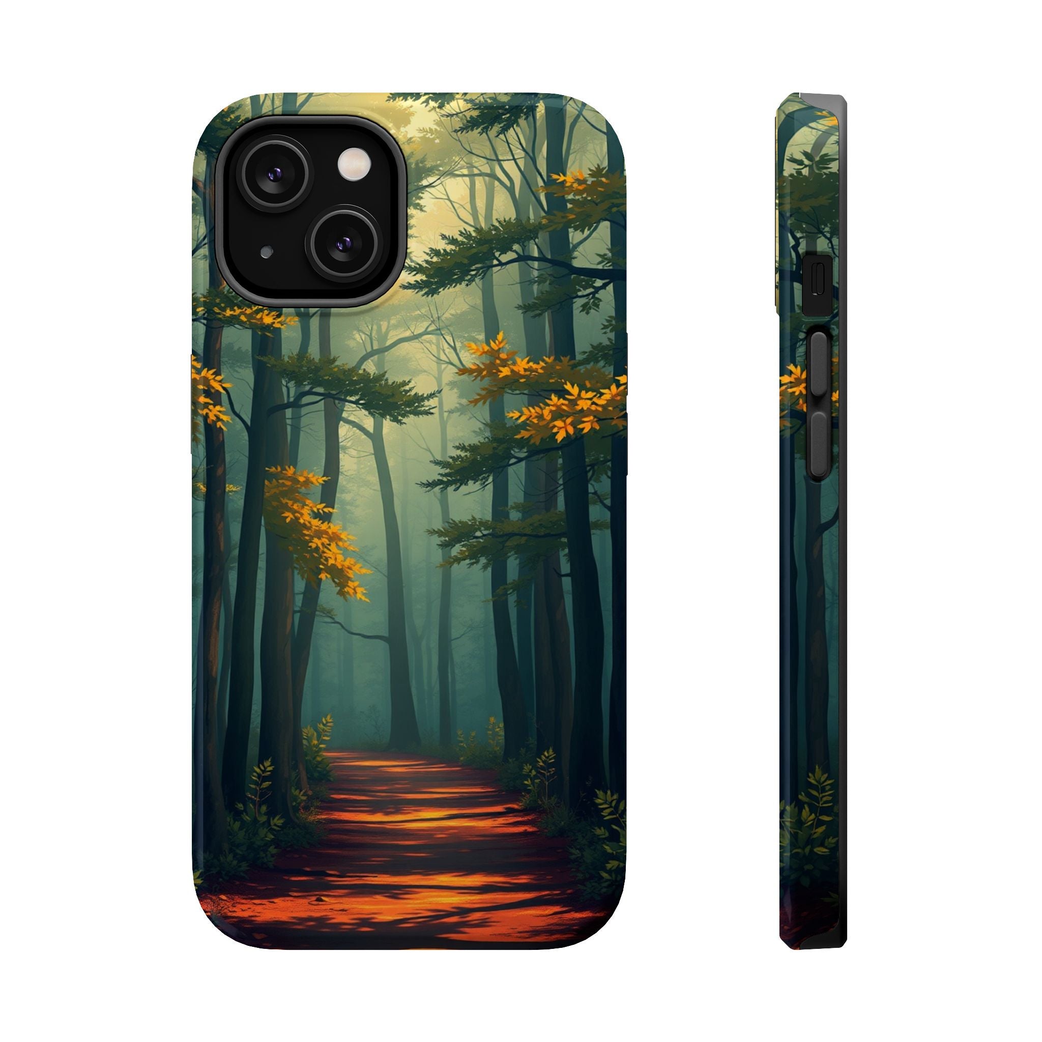 iPhone Mustard And Rust Misty Forest Path Slim iPhone 20 Everyday · iPhone Case