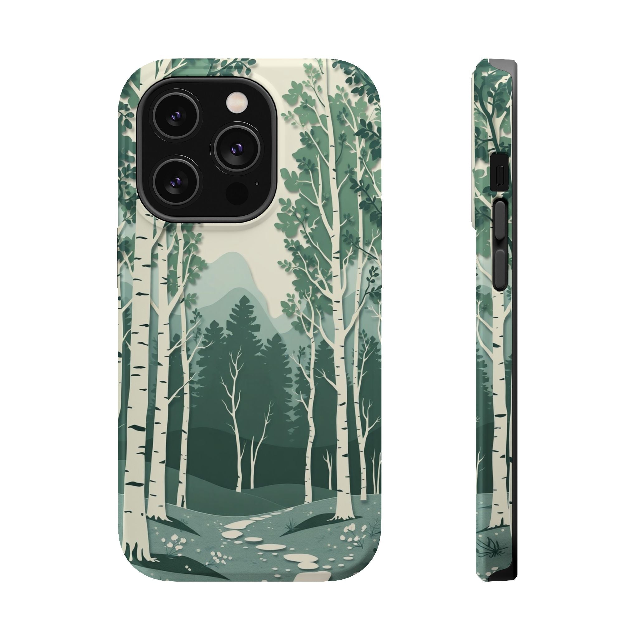 iPhone Birch Grove Paper Cut Art Bold Modern Everyday Snap Case · iPhone Case