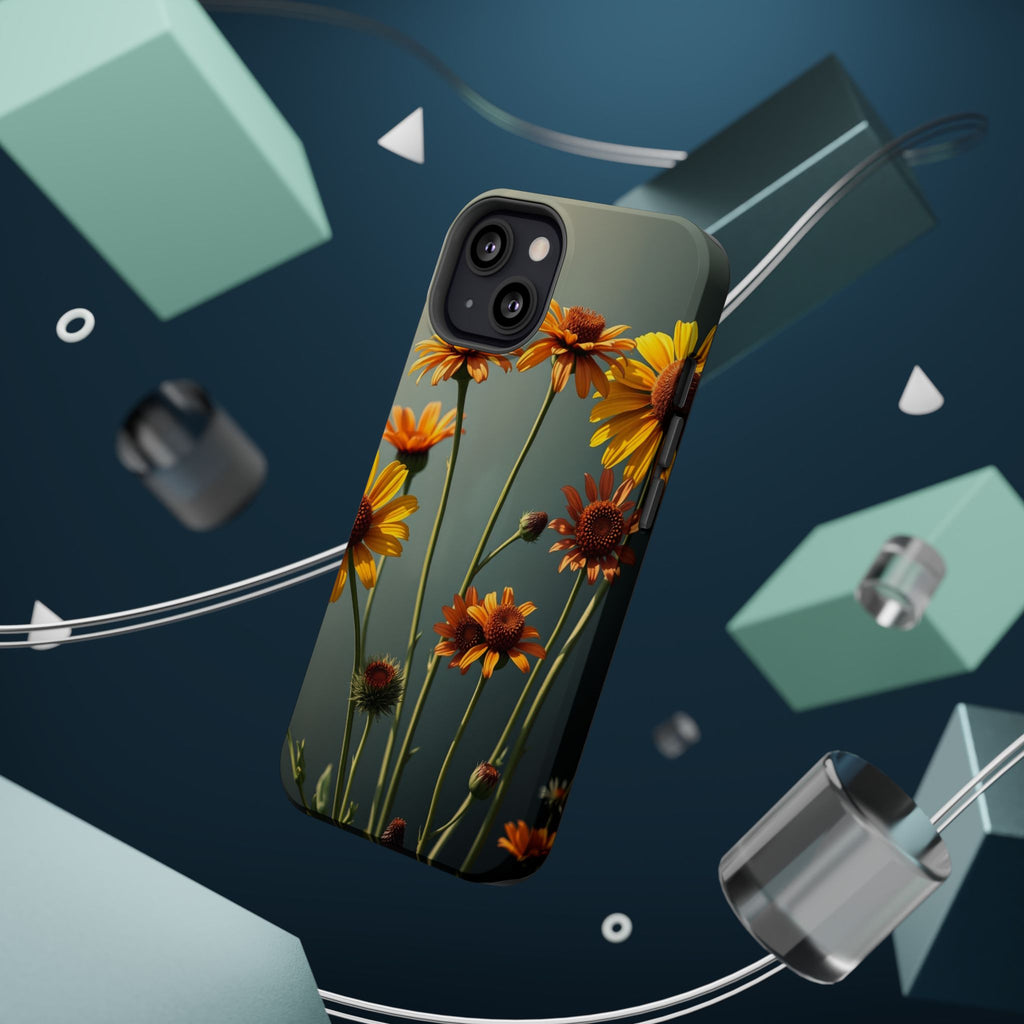 iPhone Mustard And Rust Wildflower Bunch Slim Everyday iPhone Designer · iPhone
