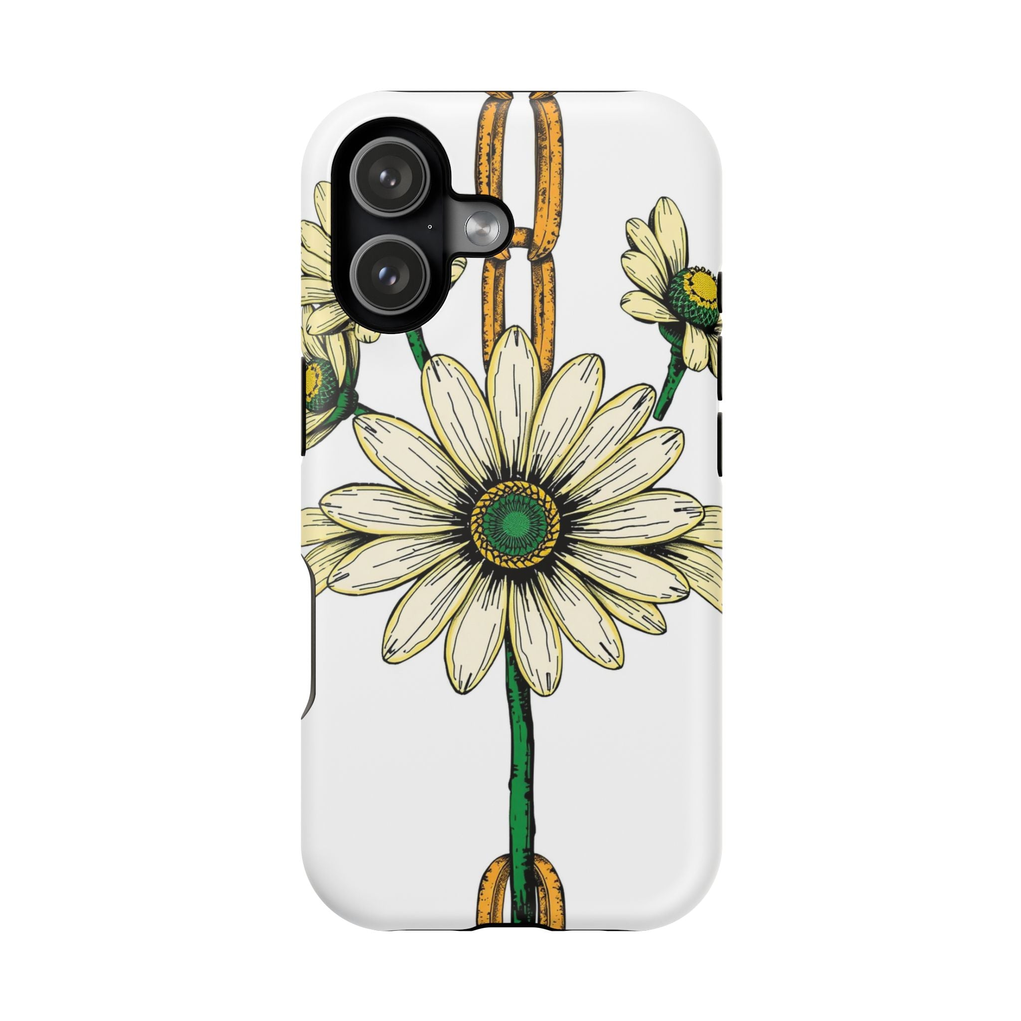 iPhone Daisy Chain Dark Gothic Ink Bold Modern Everyday Snap Case · iPhone Case