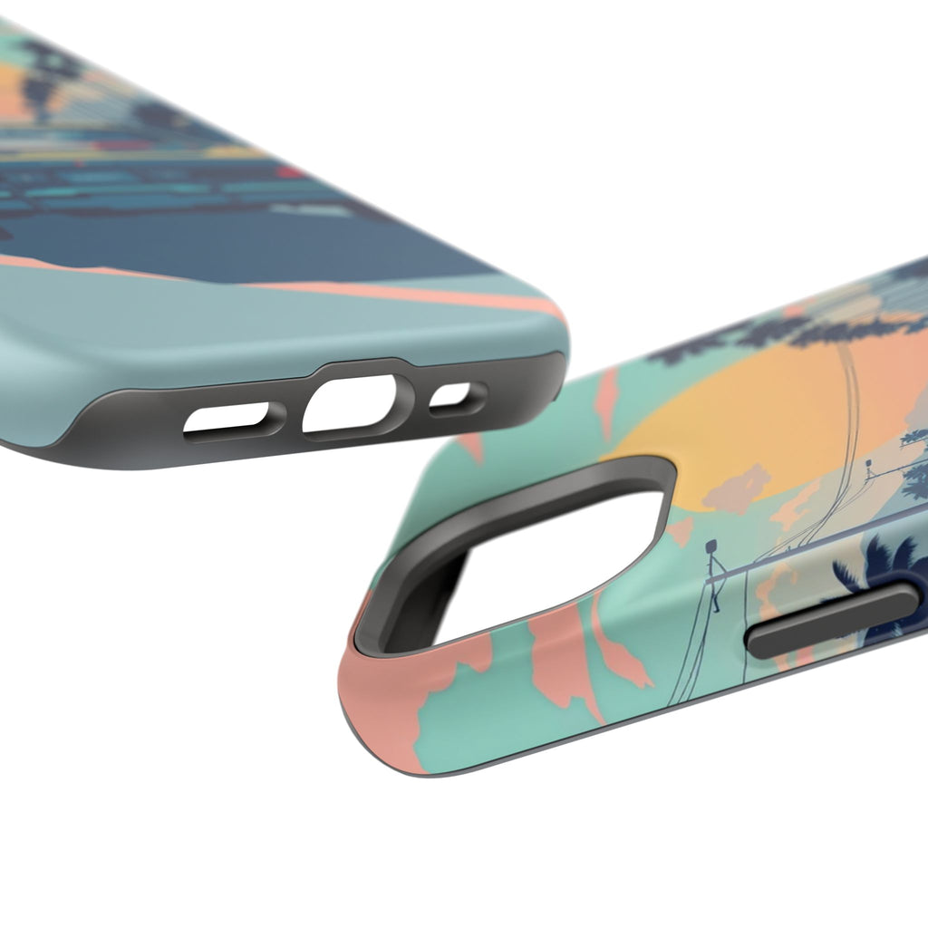 iPhone Sunset Drive 80s Pop Art Bold Slim Everyday Designer Case · iPhone Case