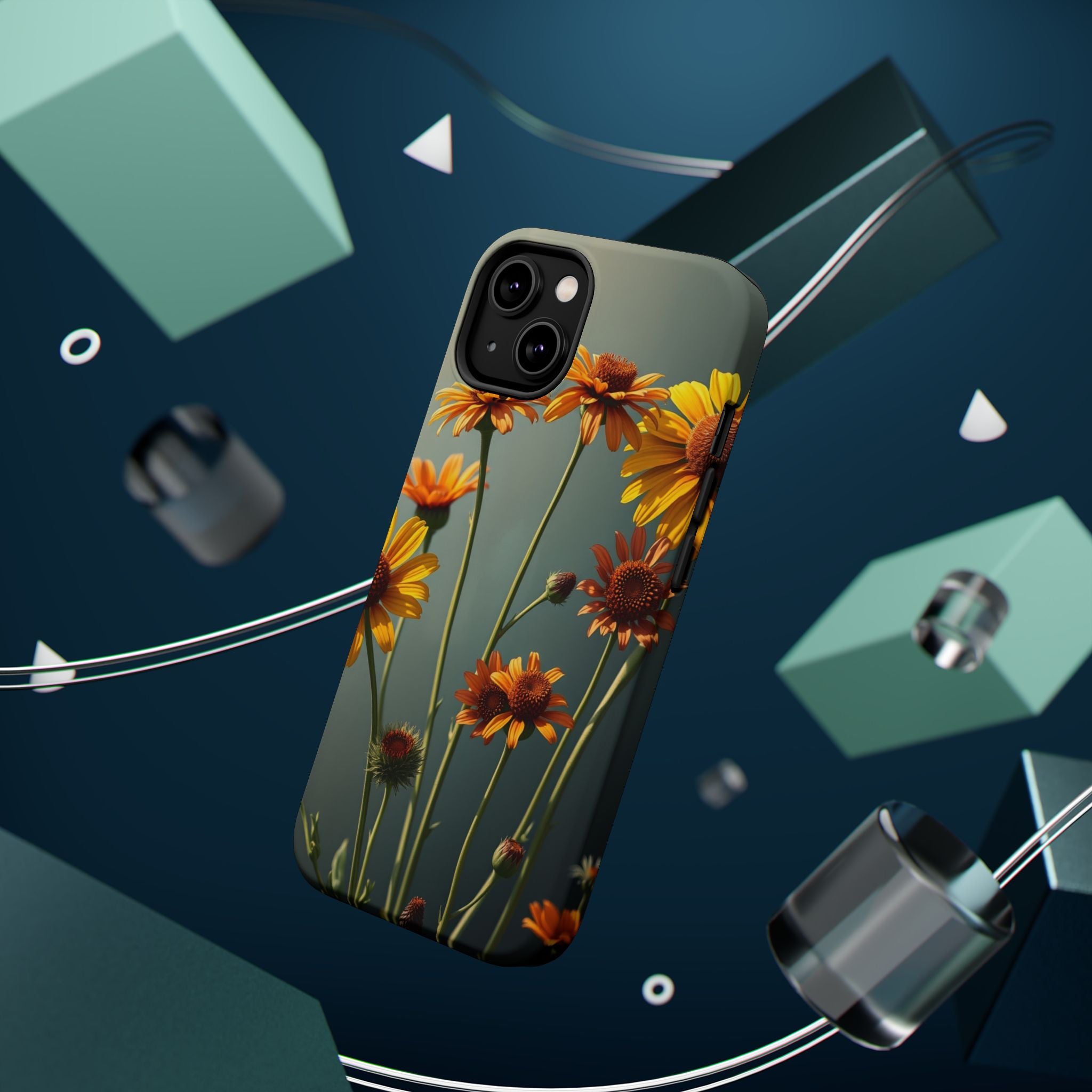 iPhone Mustard And Rust Wildflower Bunch Slim Everyday iPhone Designer · iPhone