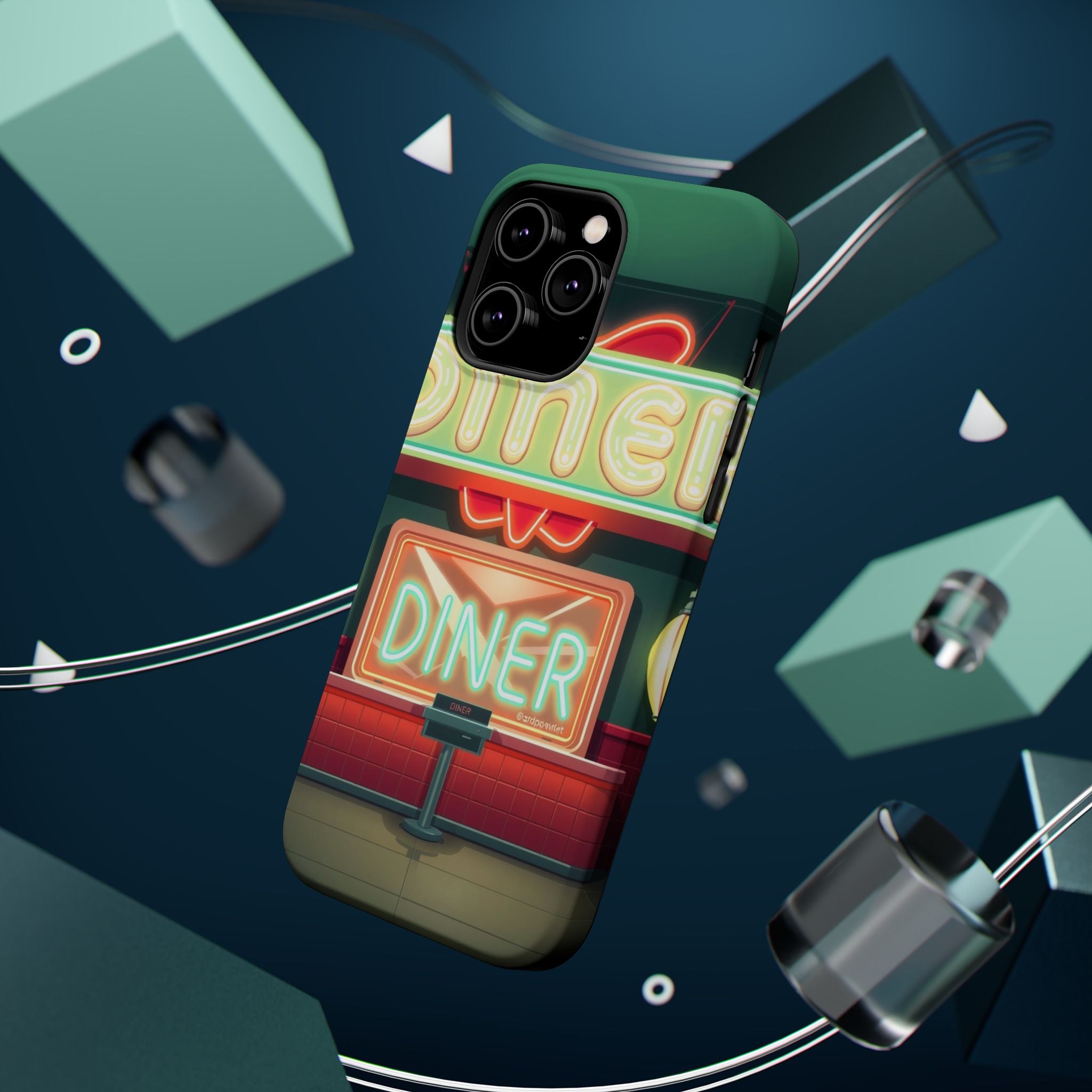 iPhone Neon Diner Sign Mystic Art Bold Modern Everyday Snap Case · iPhone Case