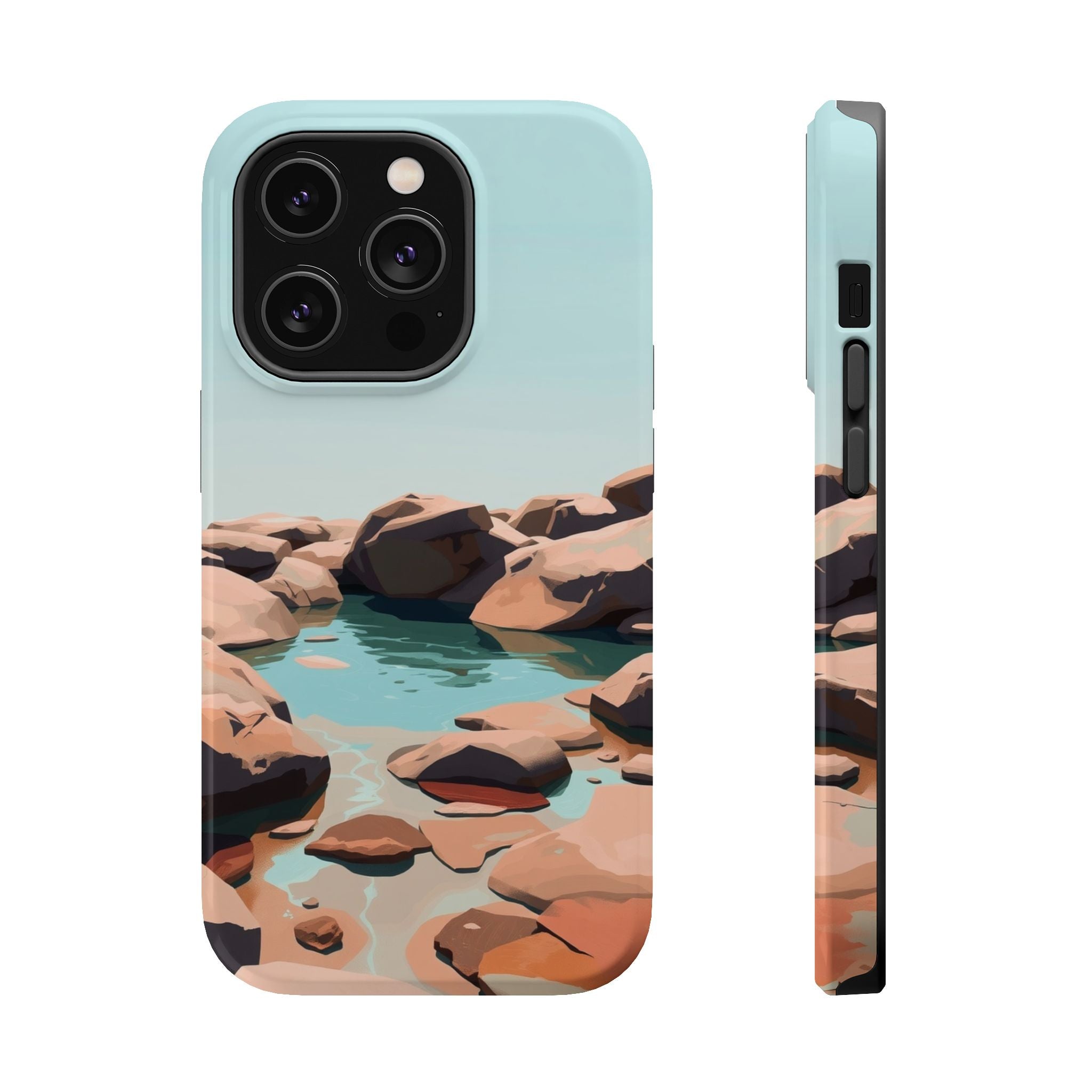 iPhone Tidal Pool Oil Painting Impressionist Slim iPhone Everyday · iPhone Case