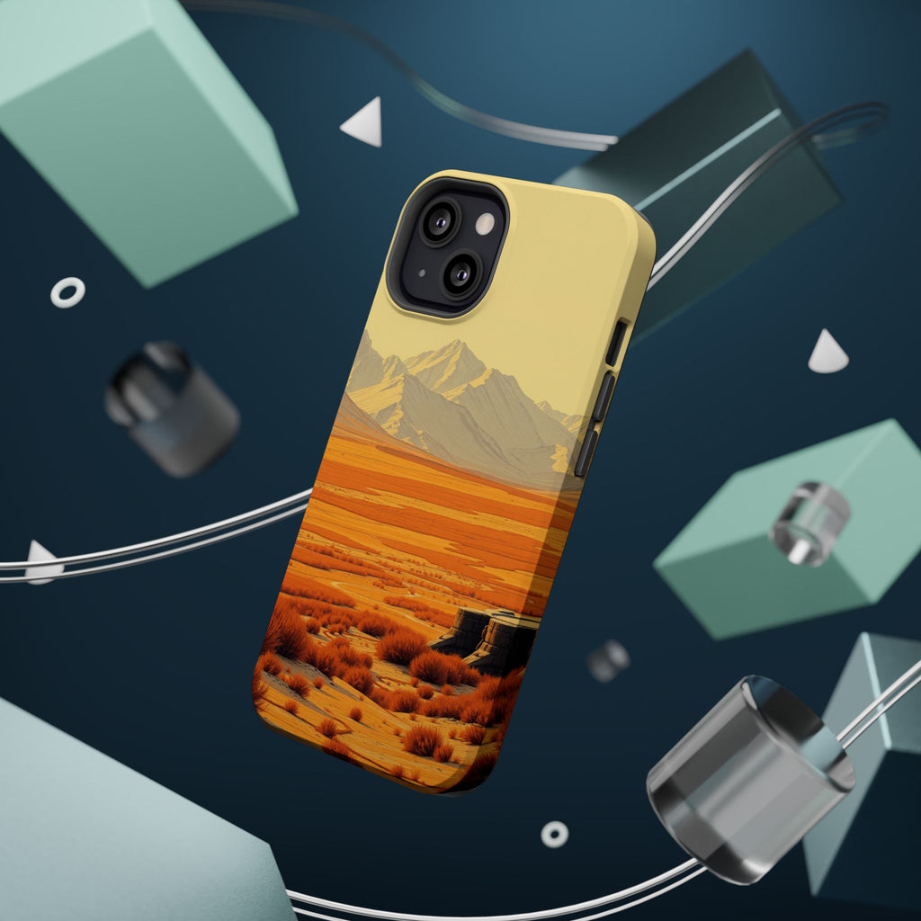 iPhone Mustard And Rust Tundra Expanse Slim Everyday Designer Case · iPhone Case
