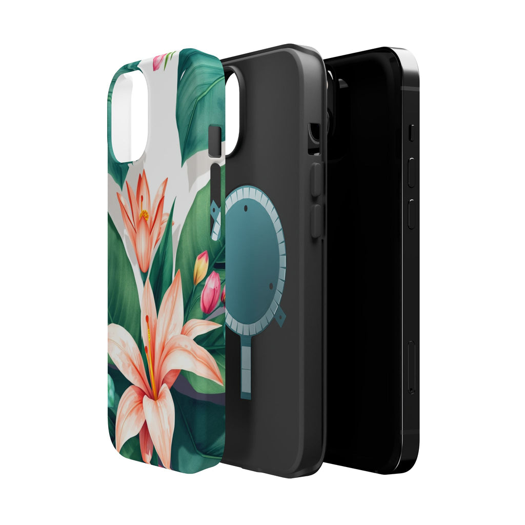 iPhone Tropical Bloom Sage And Ivory Slim Snap Case Gal · iPhone Case
