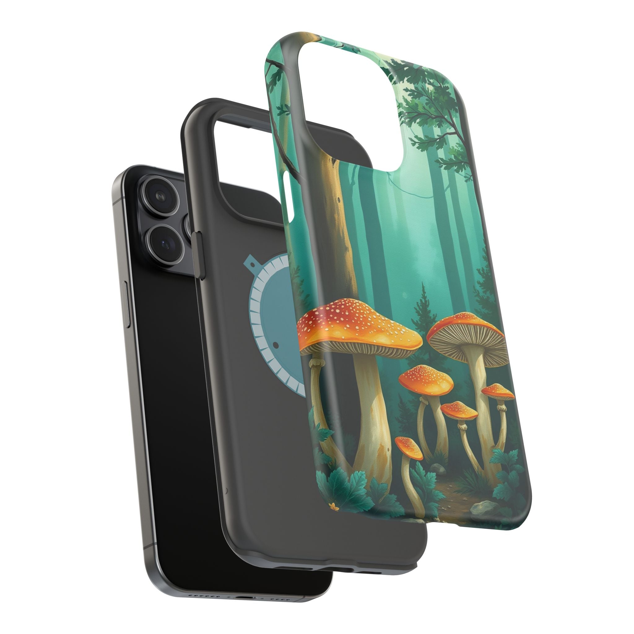 iPhone Mushroom Forest Oil Painting Impressionist iPhone Clean Minimal · iPhone
