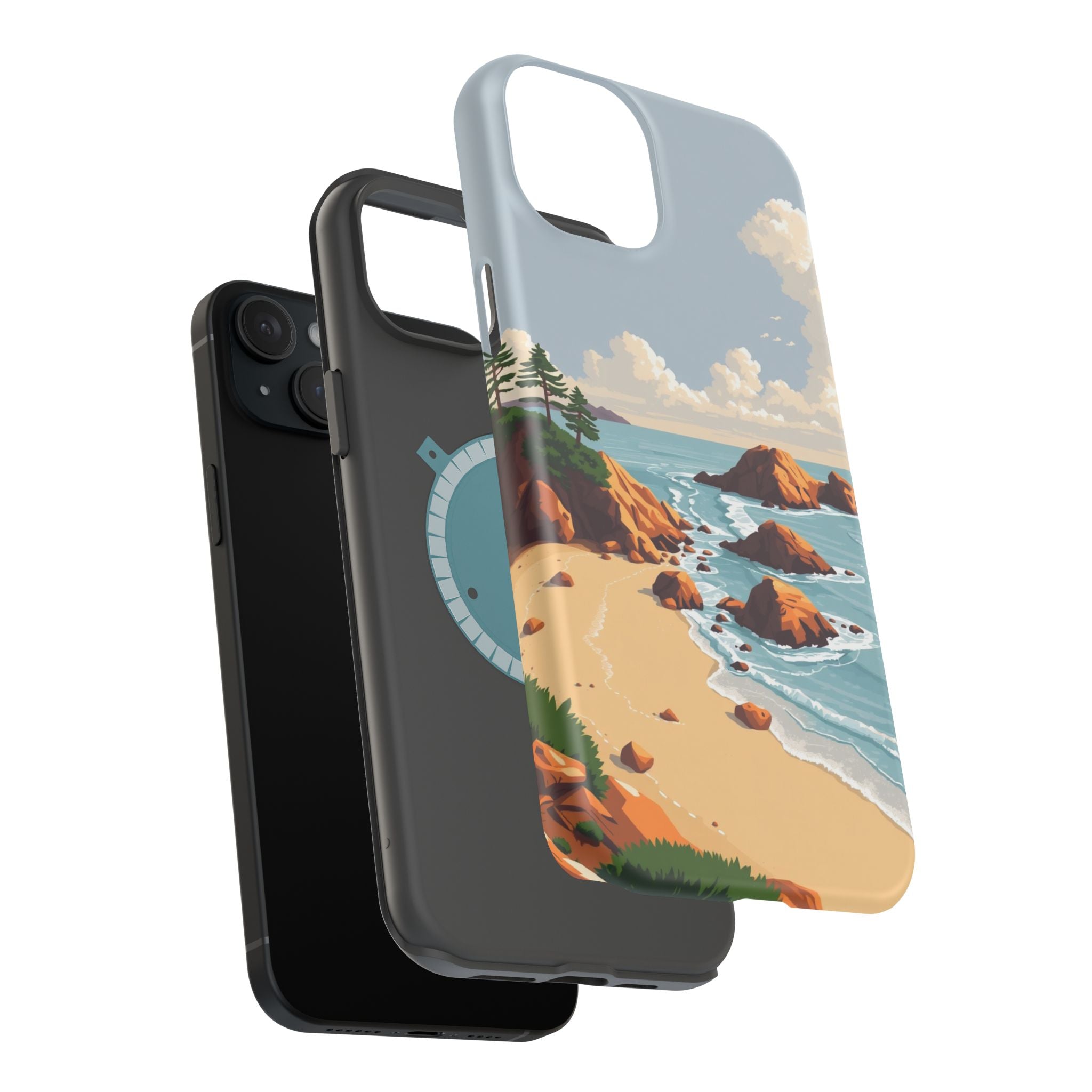 iPhone Mustard And Rust Pebble Beach Slim Everyday Designer Case · iPhone Case