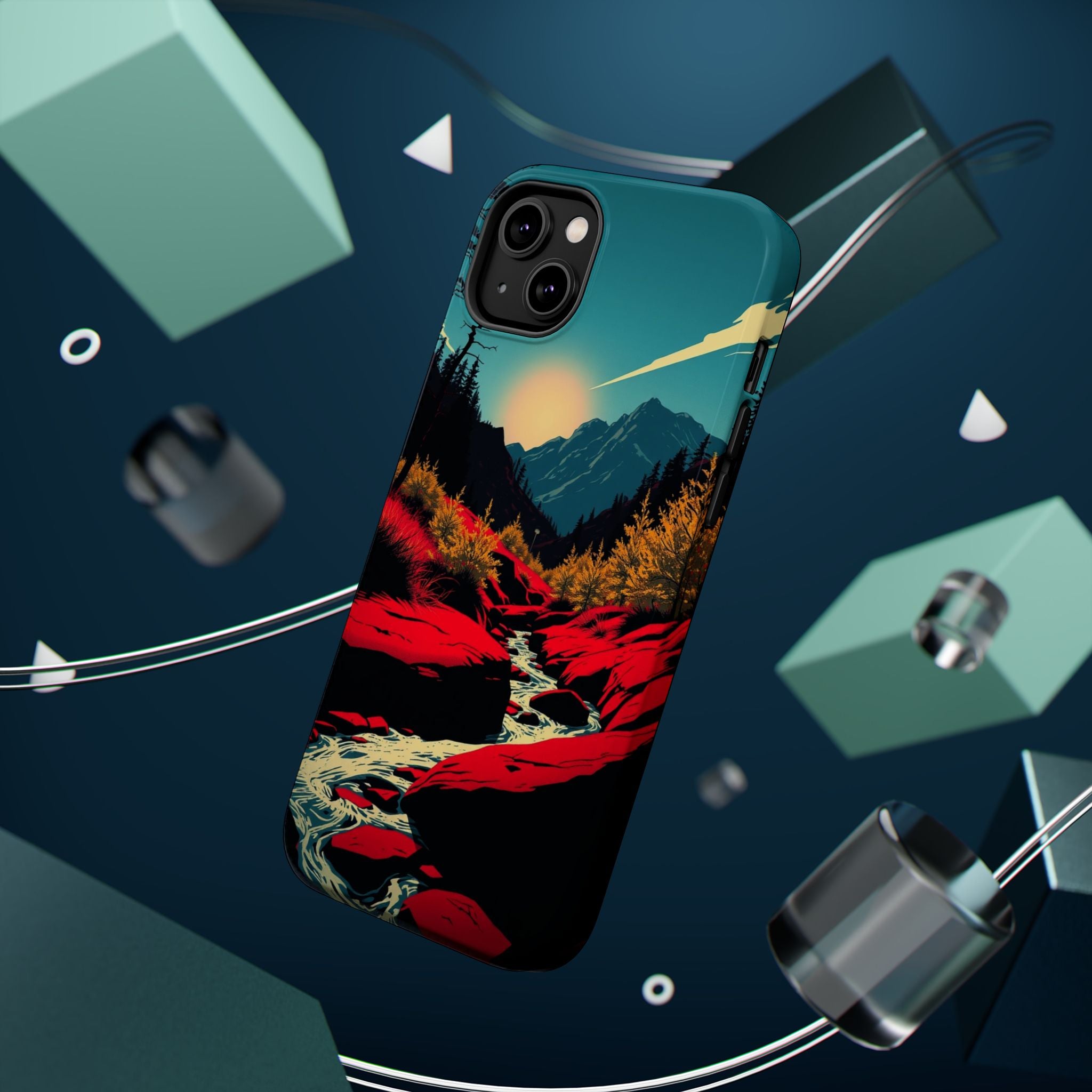 iPhone Earthy Spring Creek Design Bold Modern Everyday Snap Case · iPhone Case