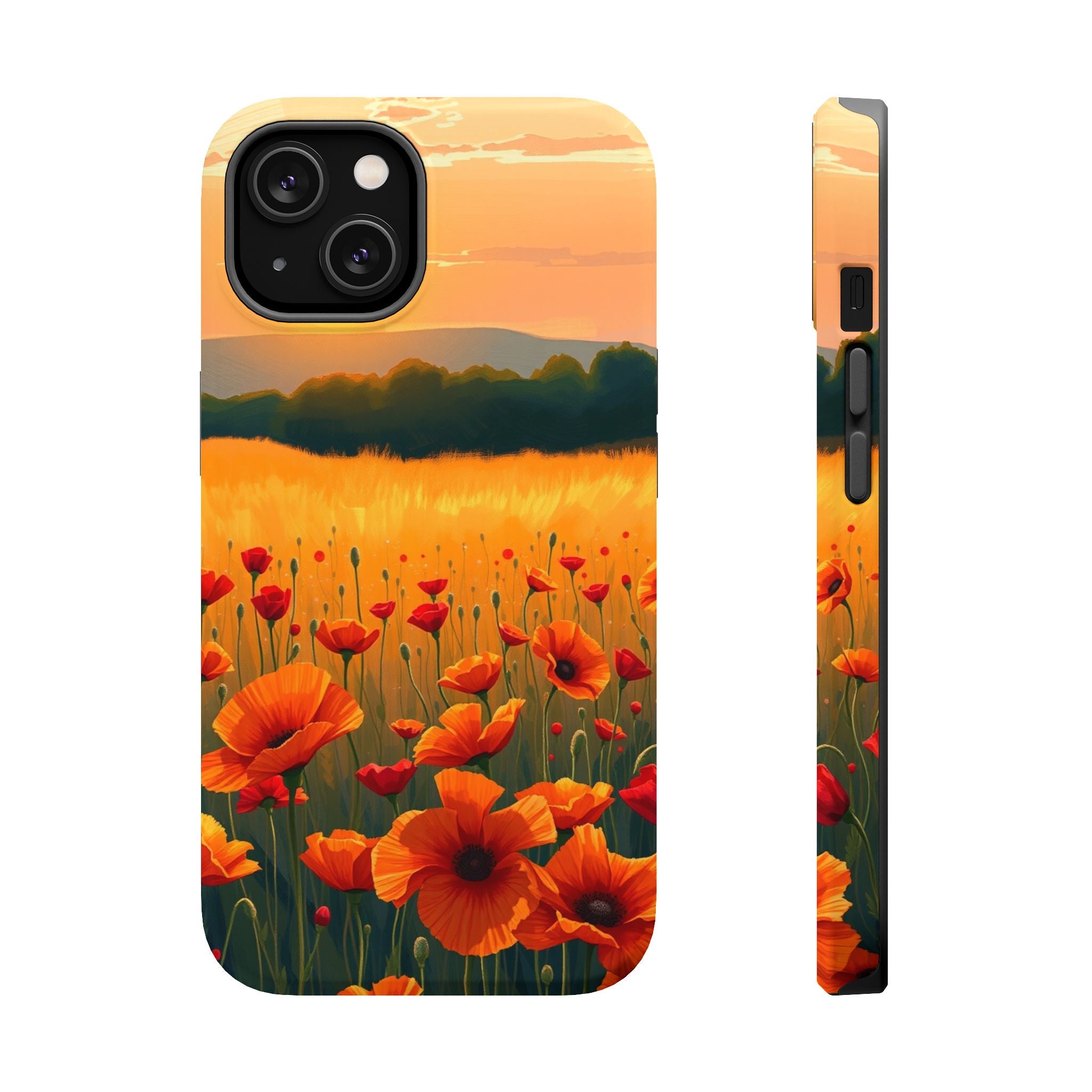 iPhone Poppy Field Cinematic Art Bold Modern Everyday Snap Case · iPhone Case