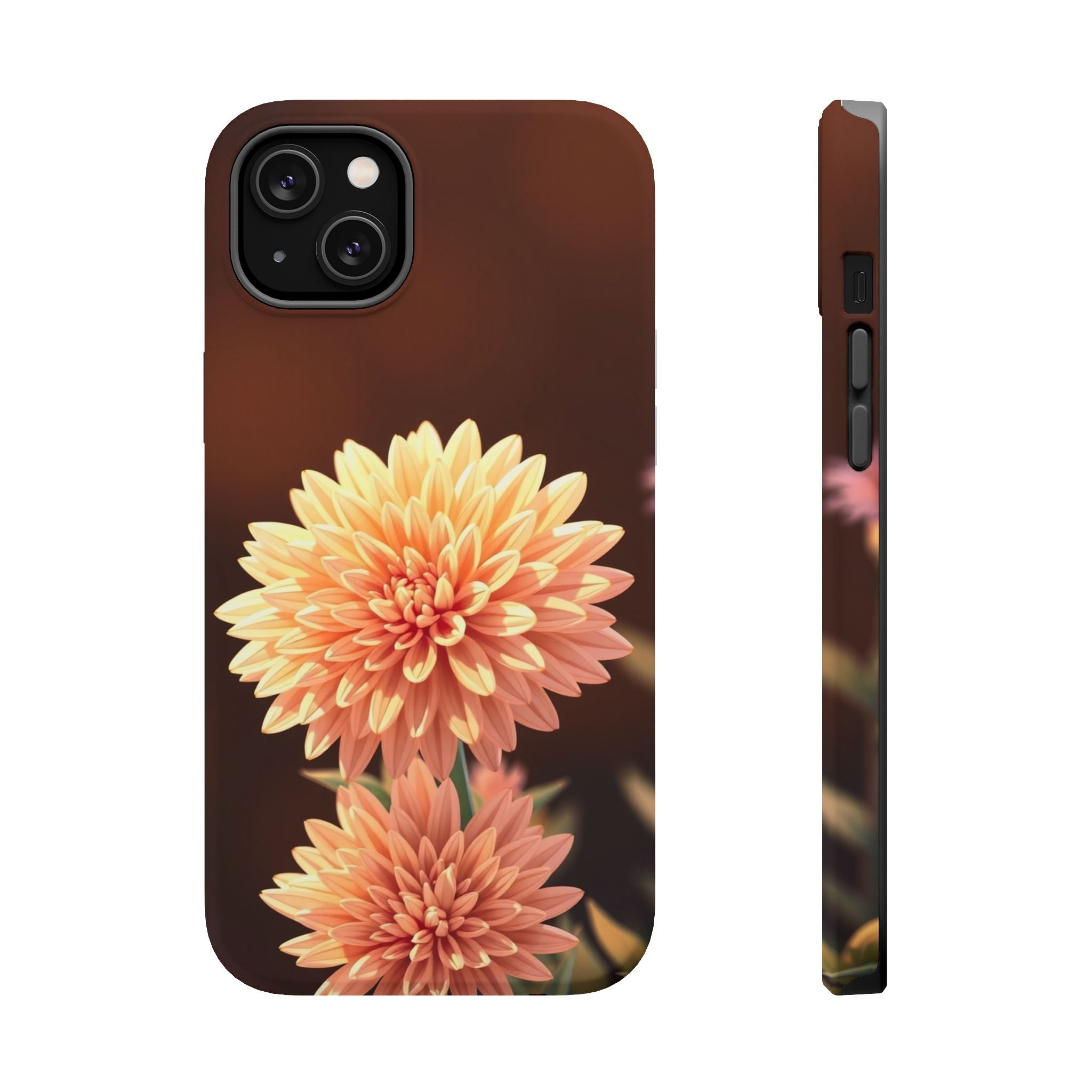 iPhone Sunset Amber And Peach Chrysanthemum Classic Slim Snap Case · iPhone Case