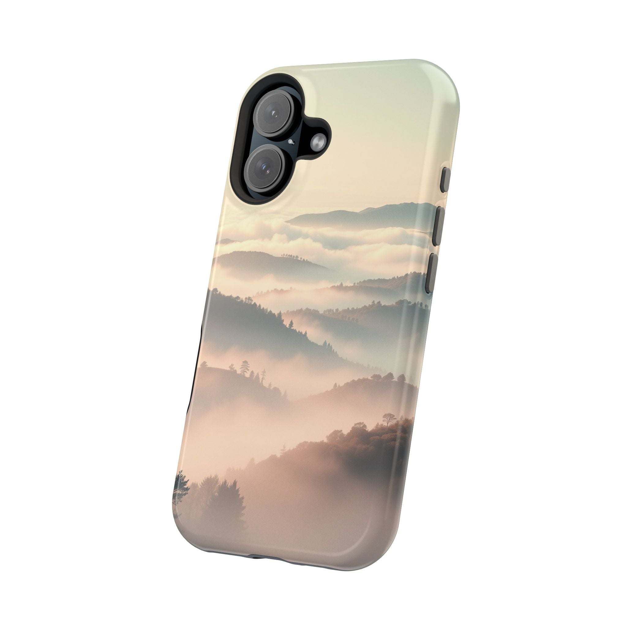 iPhone Mint And Blush Fog Rolling Over Hills Slim iPhone Everyday · iPhone Case