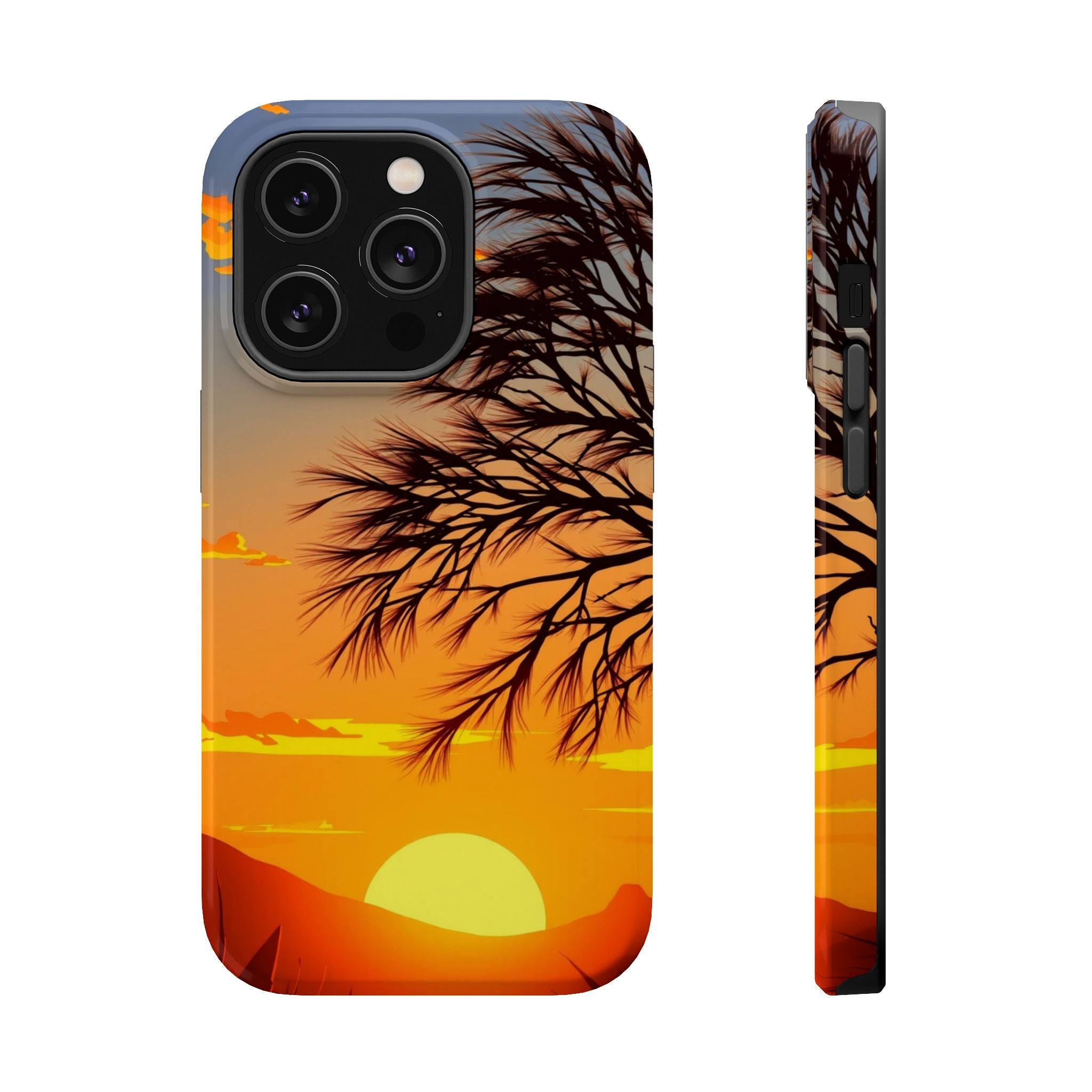 iPhone Sunset Amber And Peach Mesa Bold Modern Everyday Snap Case · iPhone Case