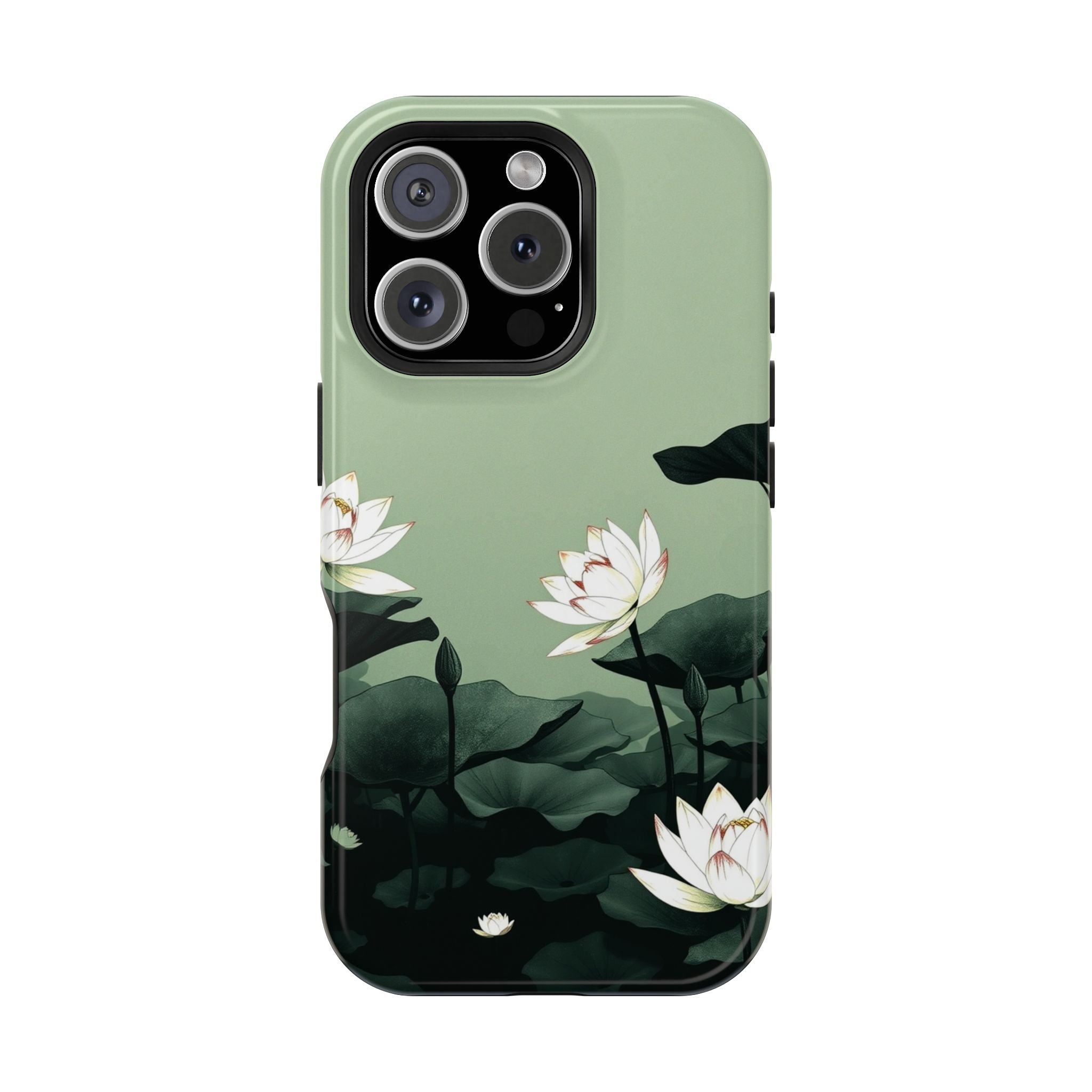 iPhone Sage And Ivory Lotus Pond Bold Modern Everyday Snap Case · iPhone Case