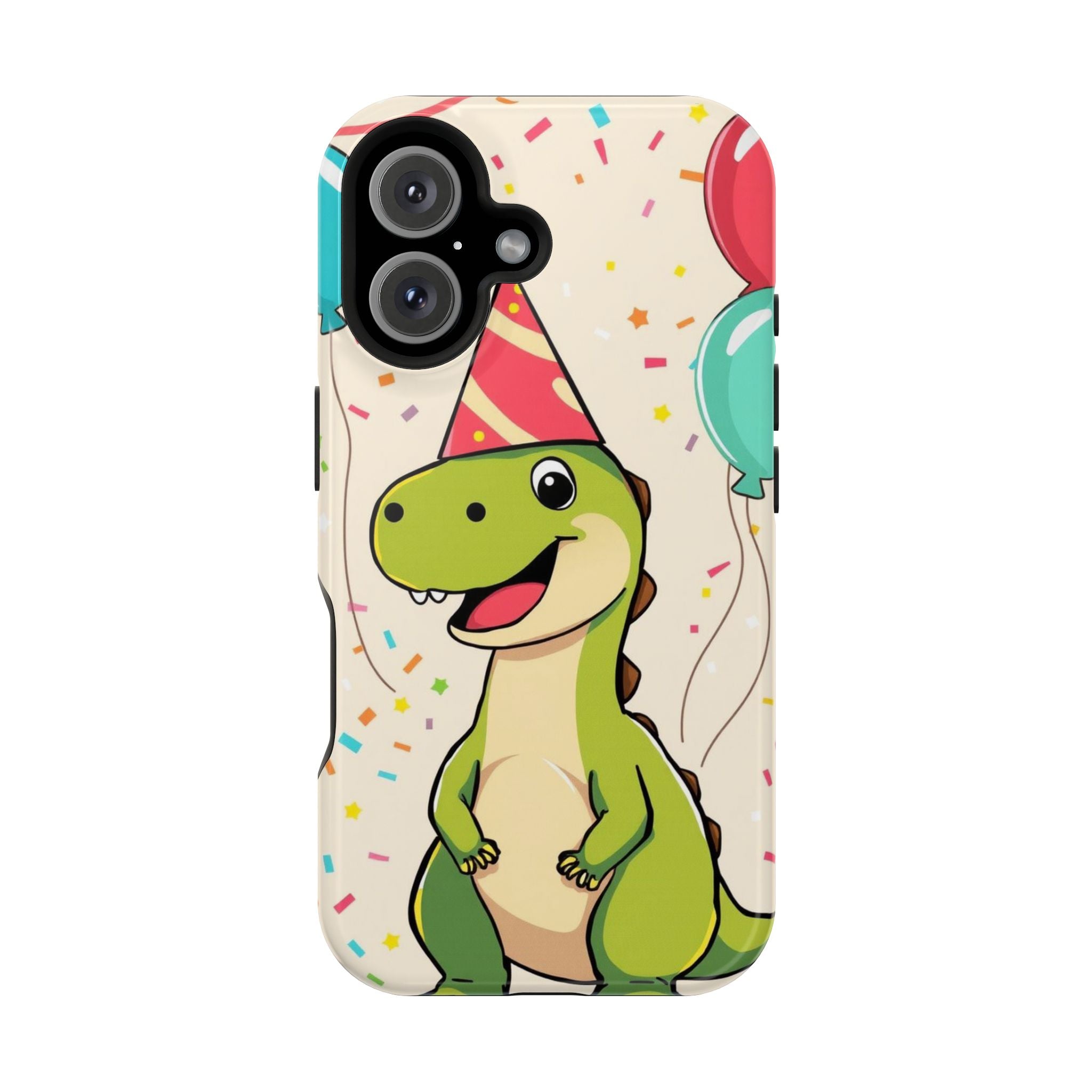 iPhone Dino with Party Hat Kids Fun Phone Case Gift Slim Snap Case · iPhone Case