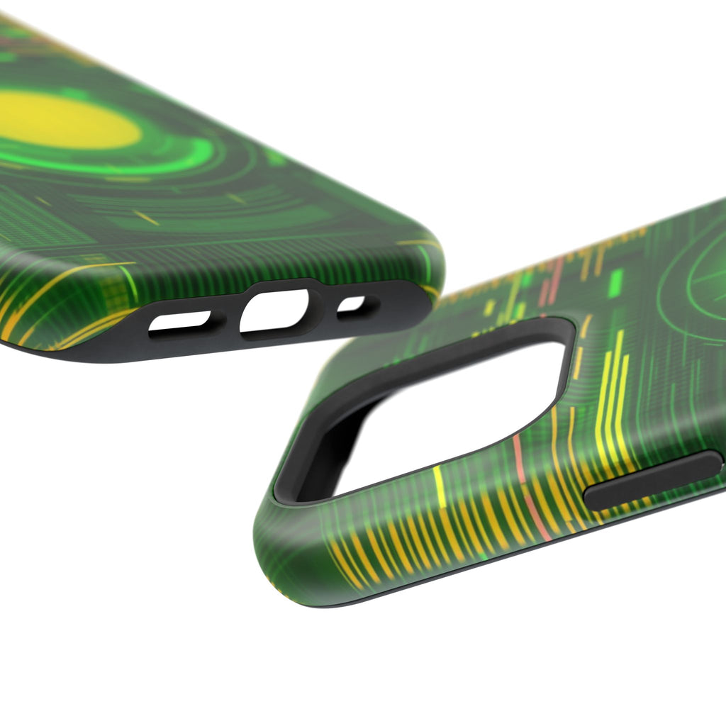 iPhone Emerald Green And Gold VHS Static Slim Everyday Designer Case · iPhone Ca