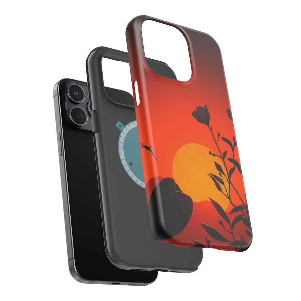 iPhone Bloom and Leaf Dark Gothic Ink Slim Everyday Designer Case · iPhone Case