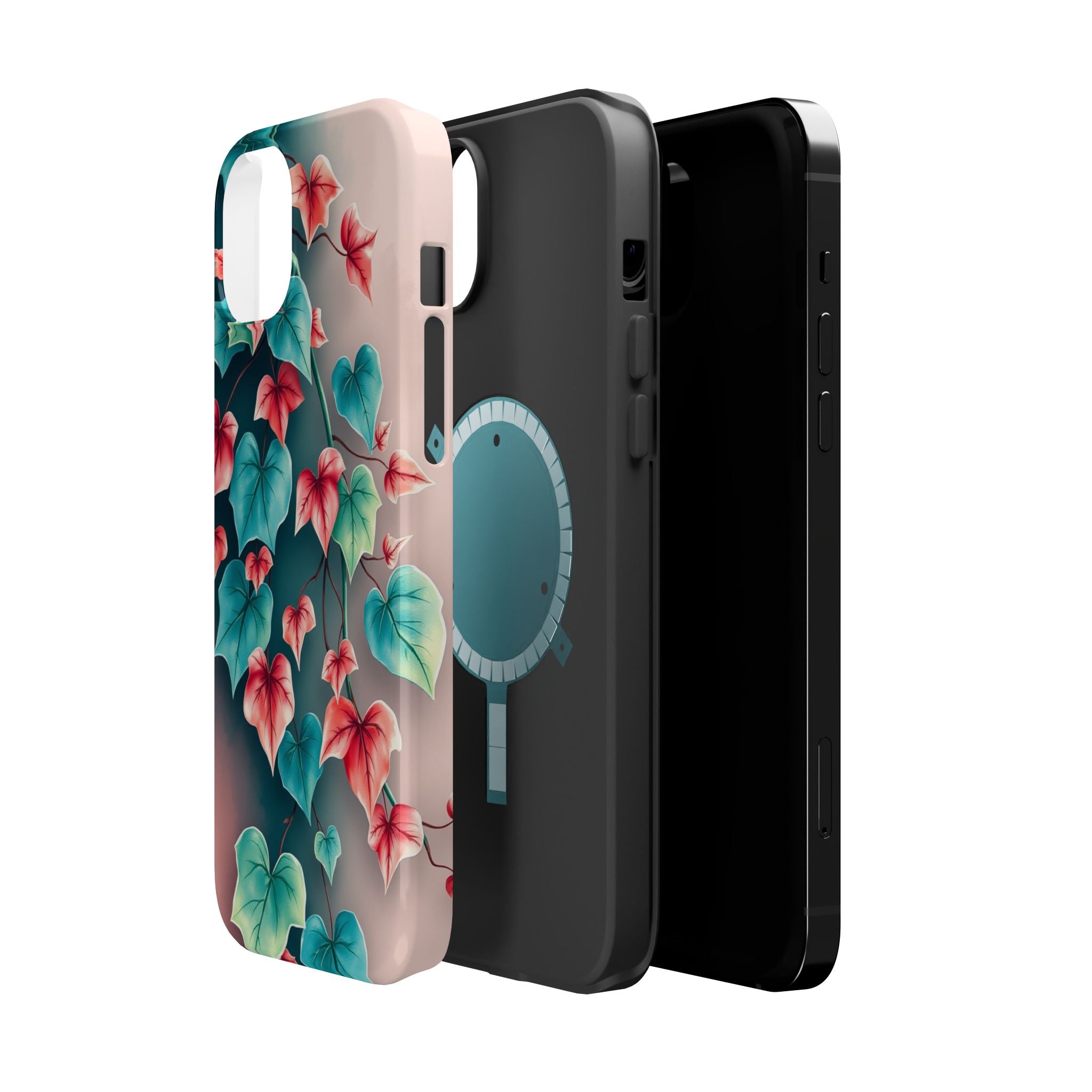iPhone Art Nouveau Vine Teal And Coral Slim Snap Case · iPhone Case