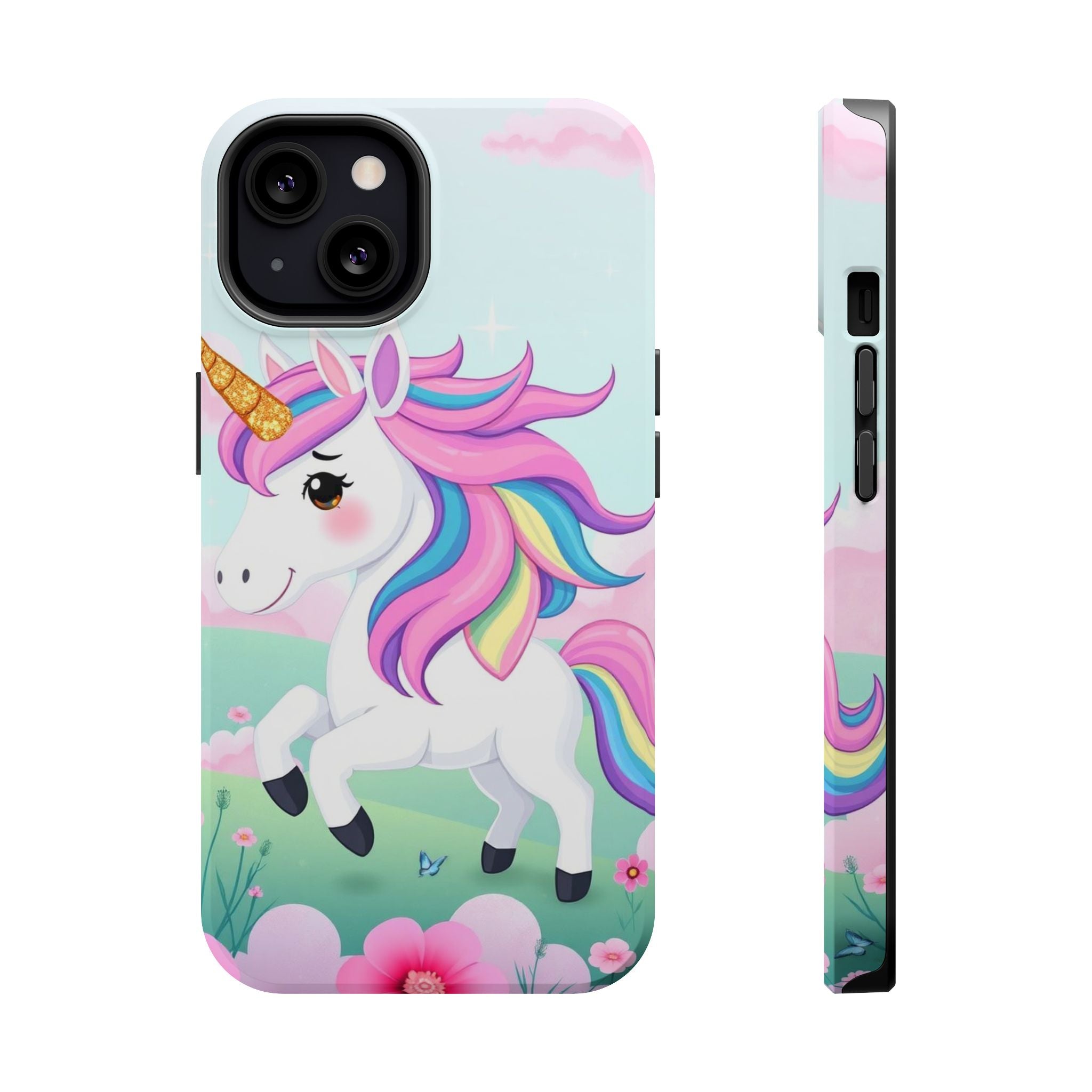 iPhone Rainbow Unicorn Kids Fun Soft iPhone Phone Case Gift Finish · iPhone Case