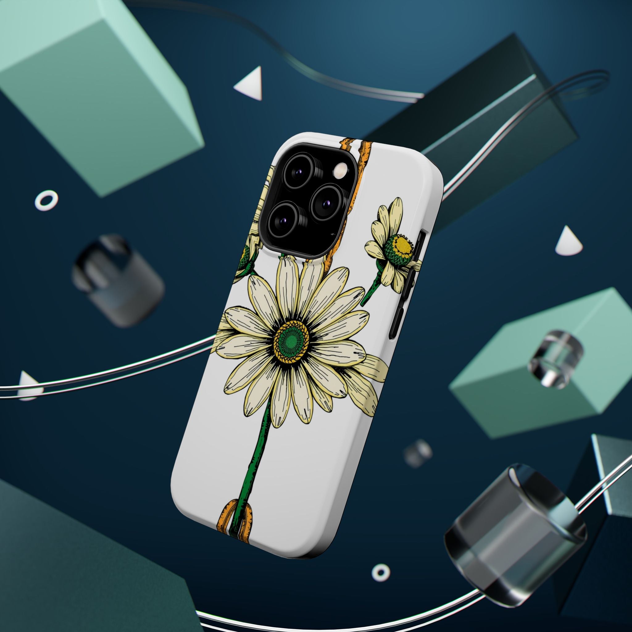 iPhone Daisy Chain Dark Gothic Ink Bold Modern Everyday Snap Case · iPhone Case