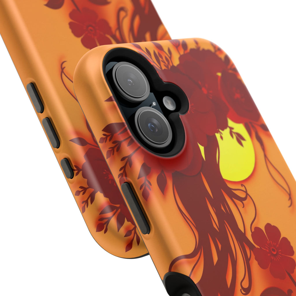 iPhone Sunset Amber And Peach Floral Crown Slim iPhone Everyday · iPhone Case