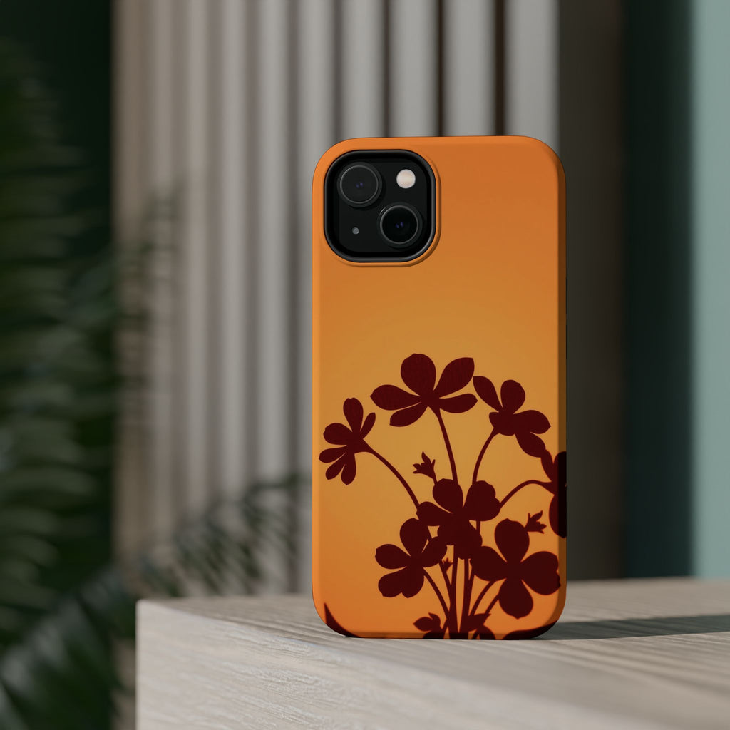 iPhone Floral Silhouette Electric Art Slim Everyday Designer Case · iPhone Case