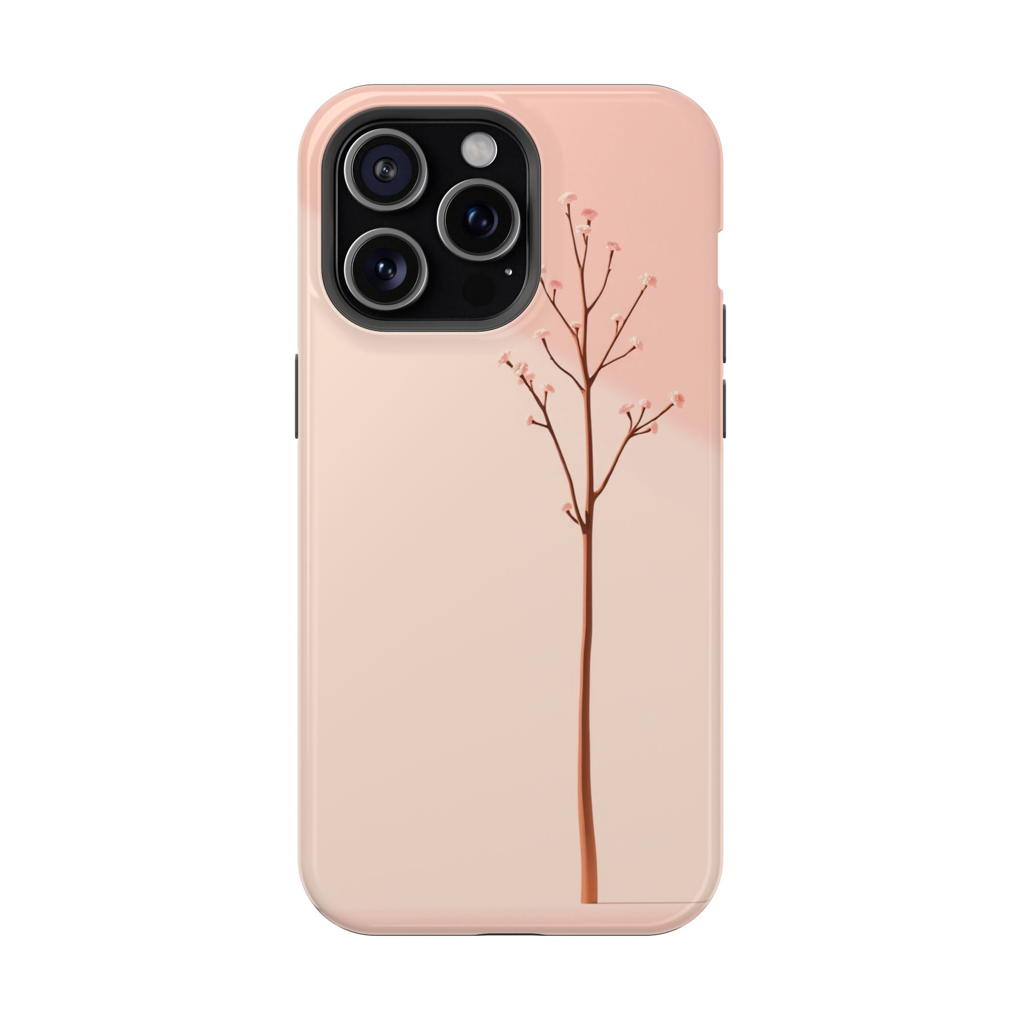 iPhone Rose Pink And Cream Minimalist Stem Slim iPhone Everyday · iPhone Case