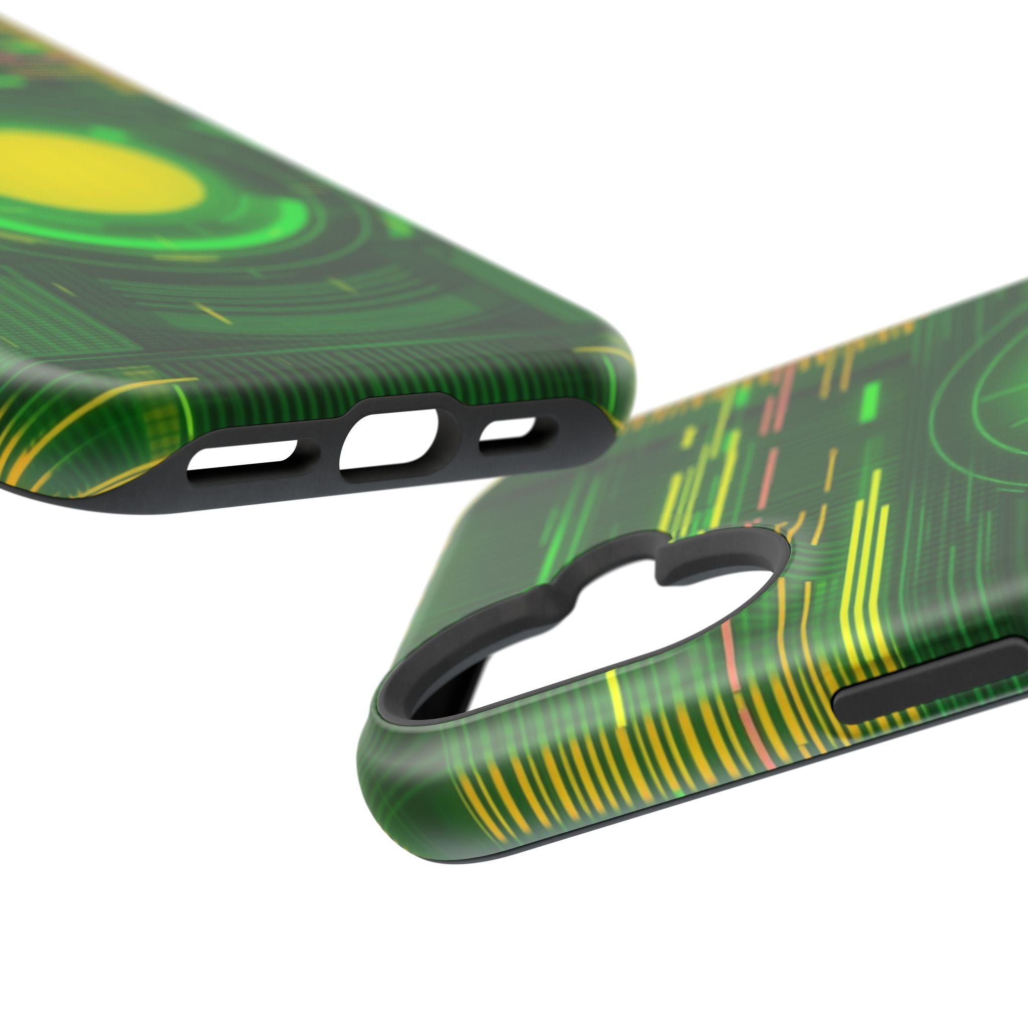 iPhone Emerald Green And Gold VHS Static Slim Everyday Designer Case · iPhone Ca