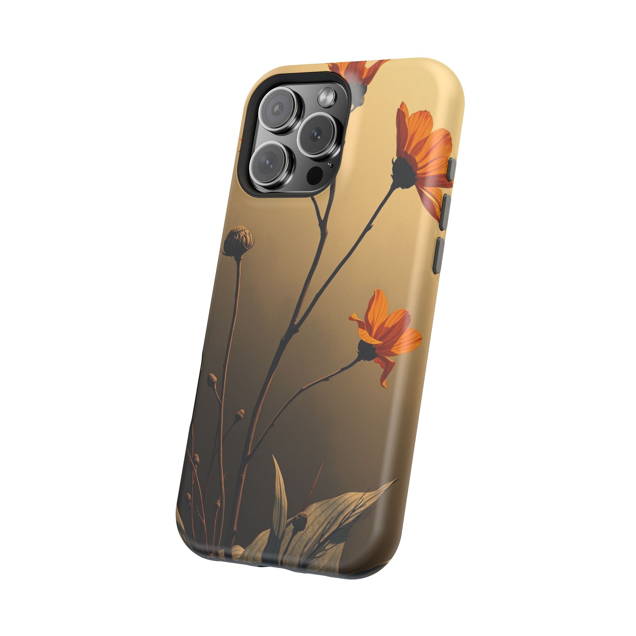 iPhone Burnt Orange And Sand Botanical Illustration Gal Slim Snap Case · iPhone