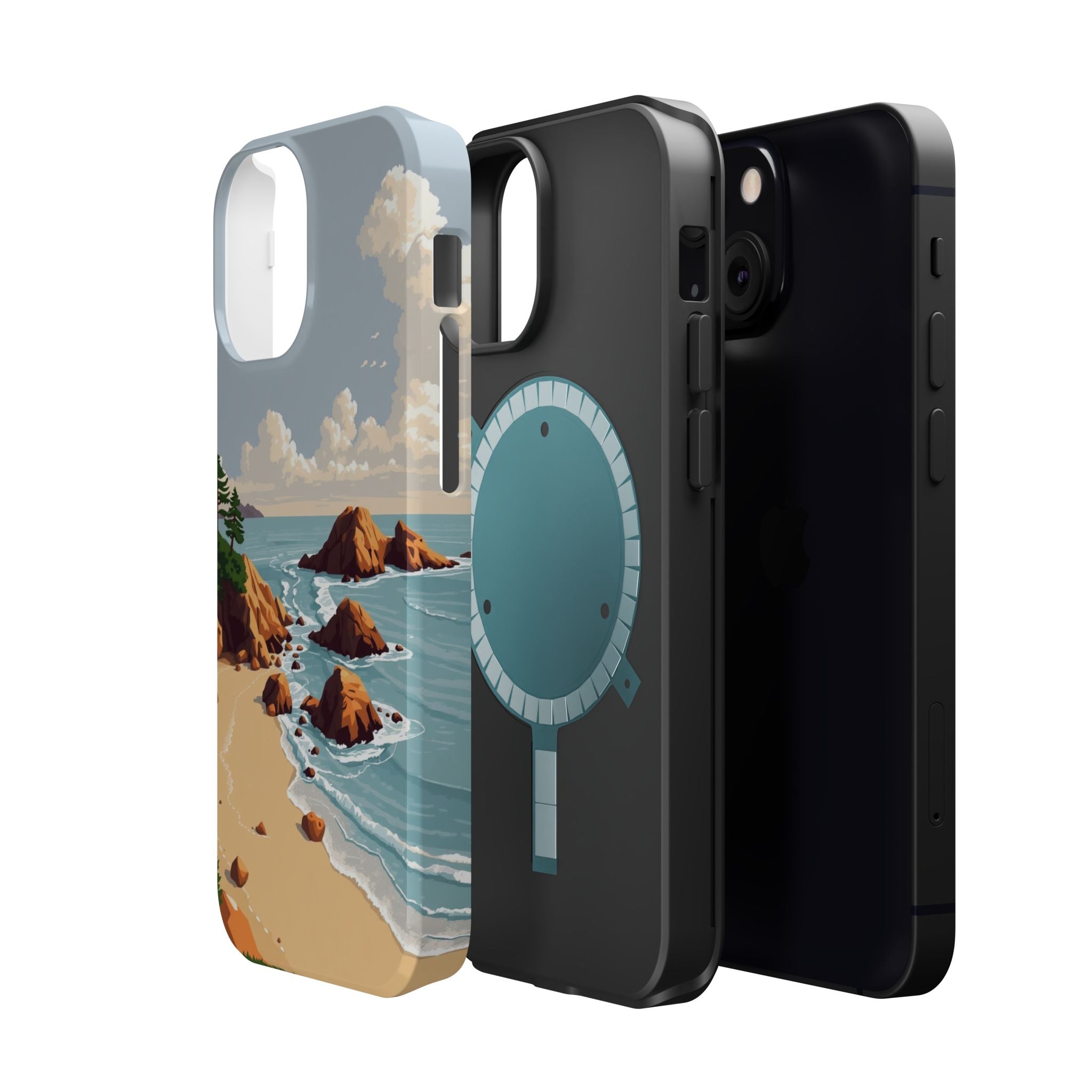 iPhone Mustard And Rust Pebble Beach Slim Everyday Designer Case · iPhone Case