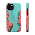 iPhone Teal And Coral River Delta Aerial Slim Everyday iPhone Designer · iPhone