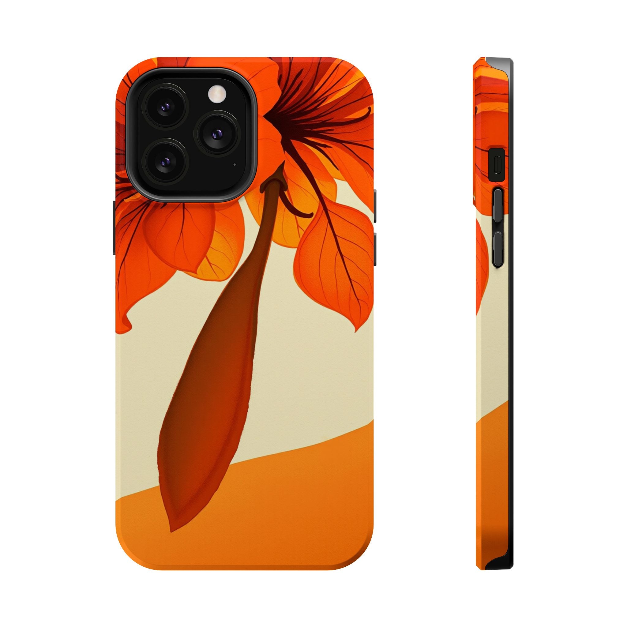 iPhone Burnt Orange And Sand Bloom Leaf Slim Everyday iPhone Designer · iPhone C