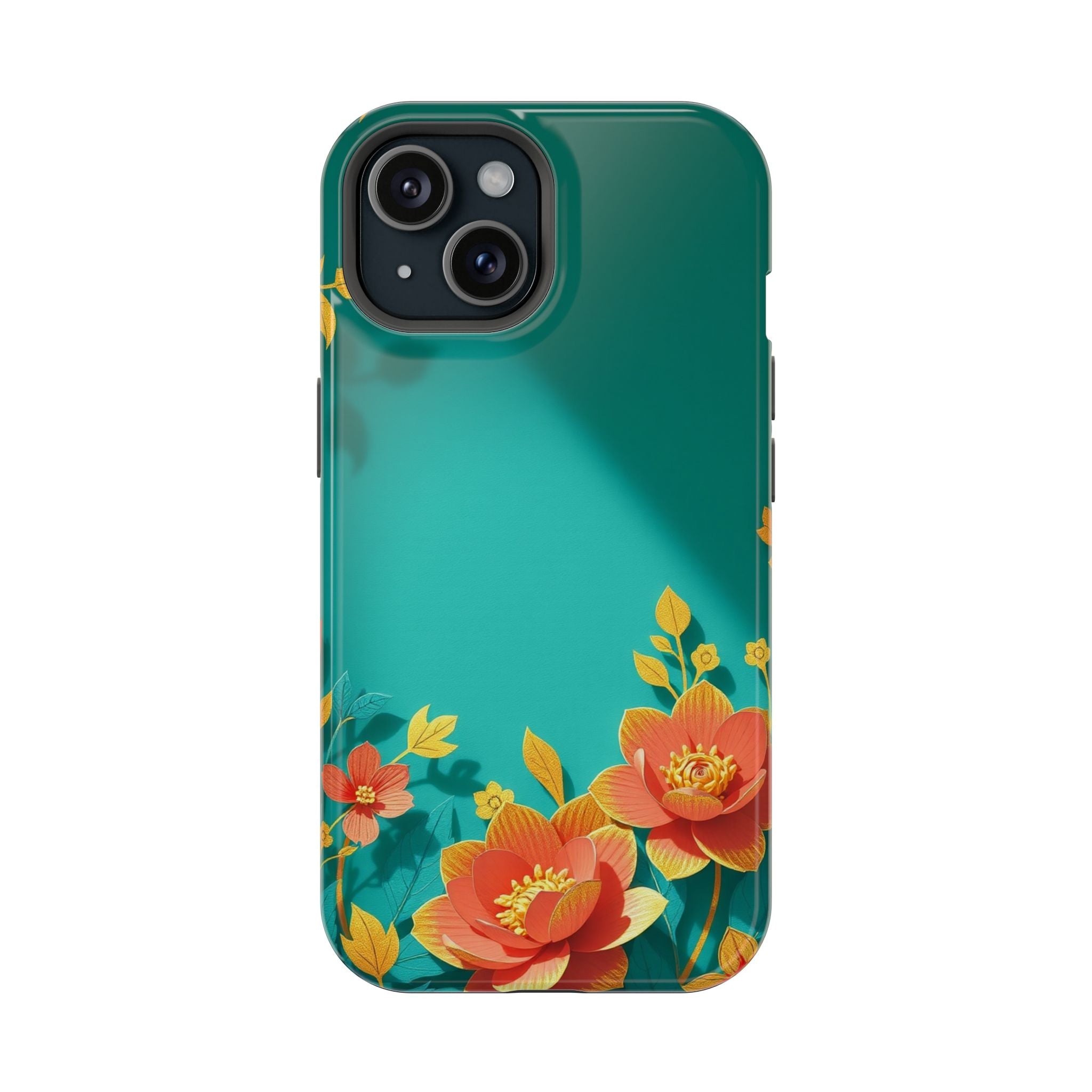 iPhone Floral Gold Foil Paper Cut Art Slim Everyday Designer Case · iPhone Case