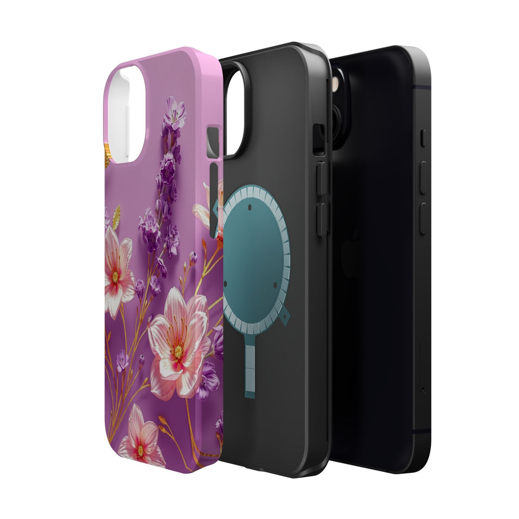 iPhone Radiant Floral Gold Foil Design Slim Everyday Designer Case · iPhone Case