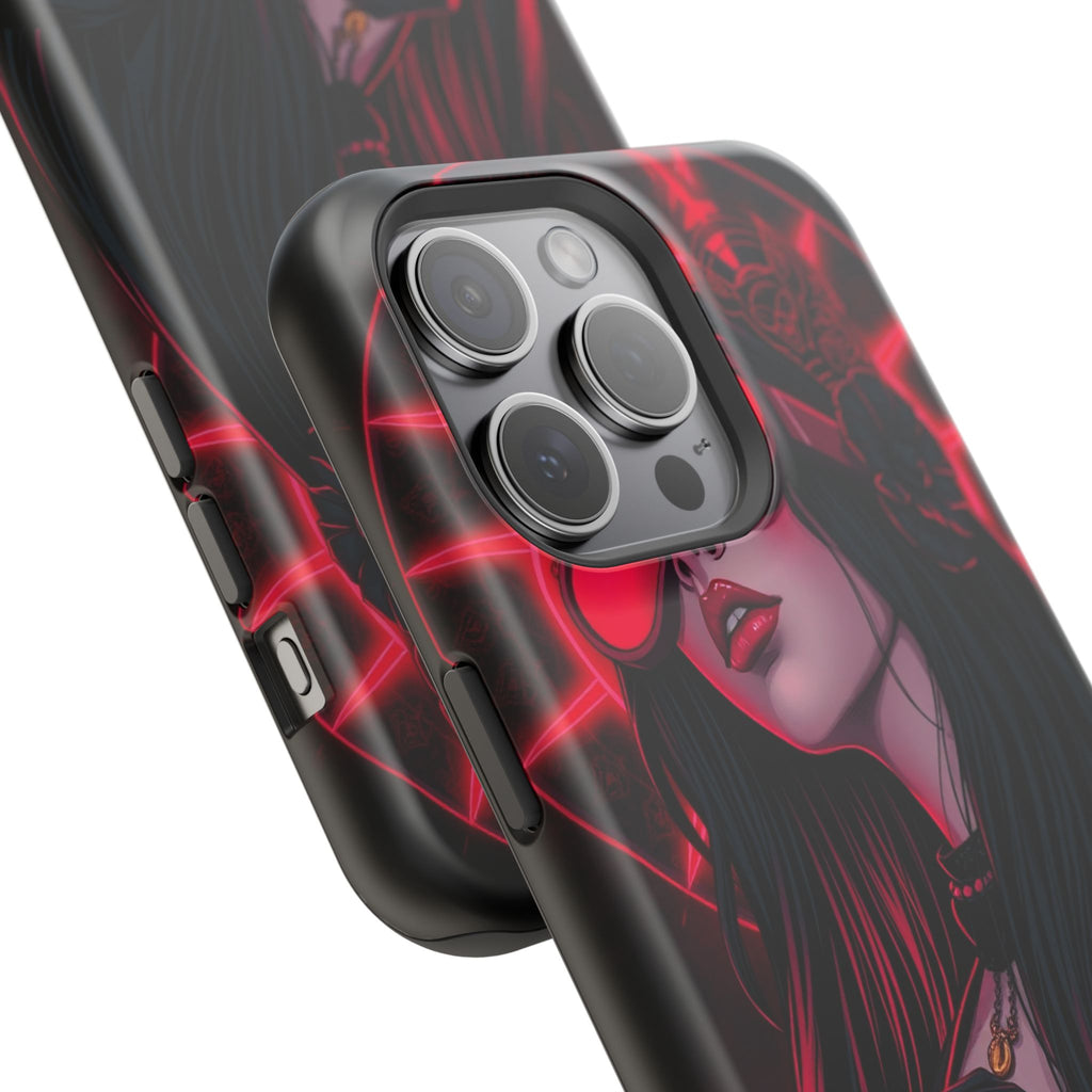 iPhone Black And Crimson Art Nouveau Female Slim Everyday Designer Case · iPhone