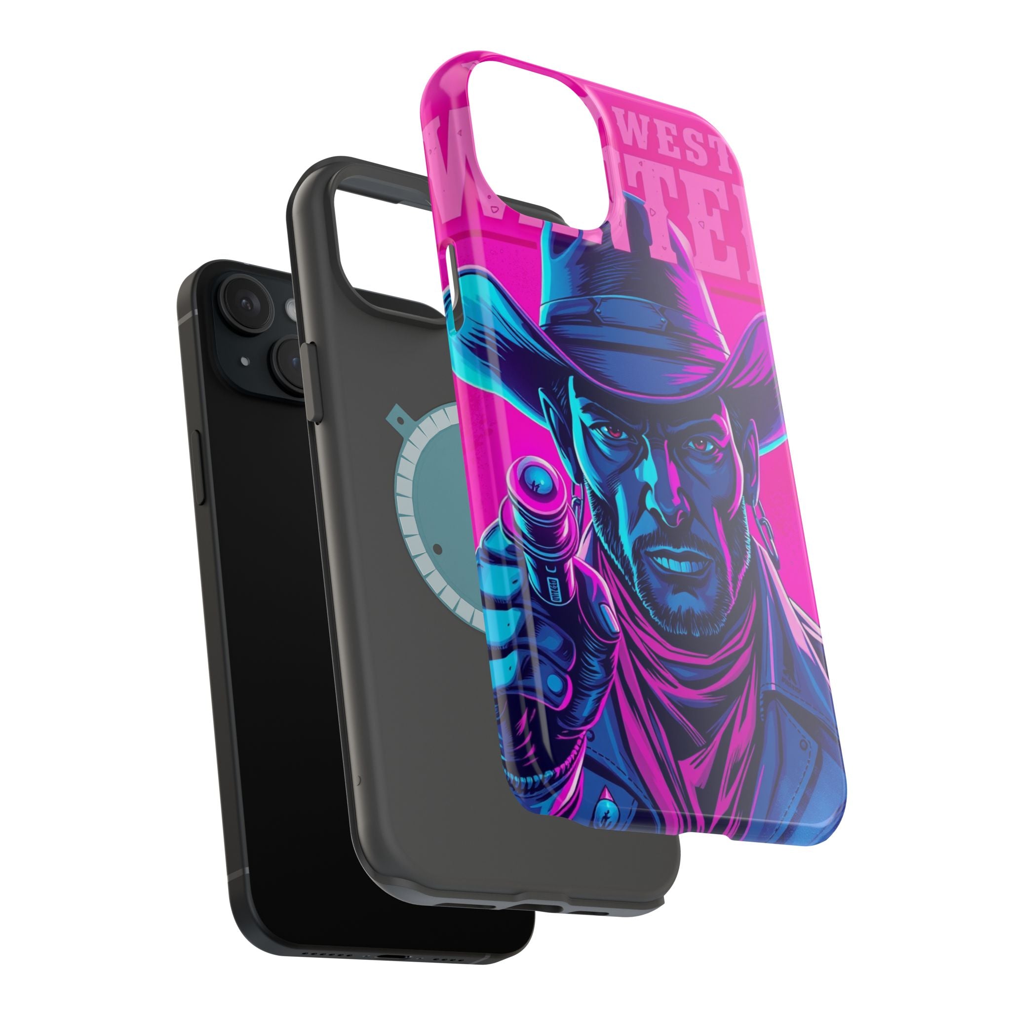 iPhone Wild West Wanted Neon Cyberpunk Slim Everyday Designer Case · iPhone Case